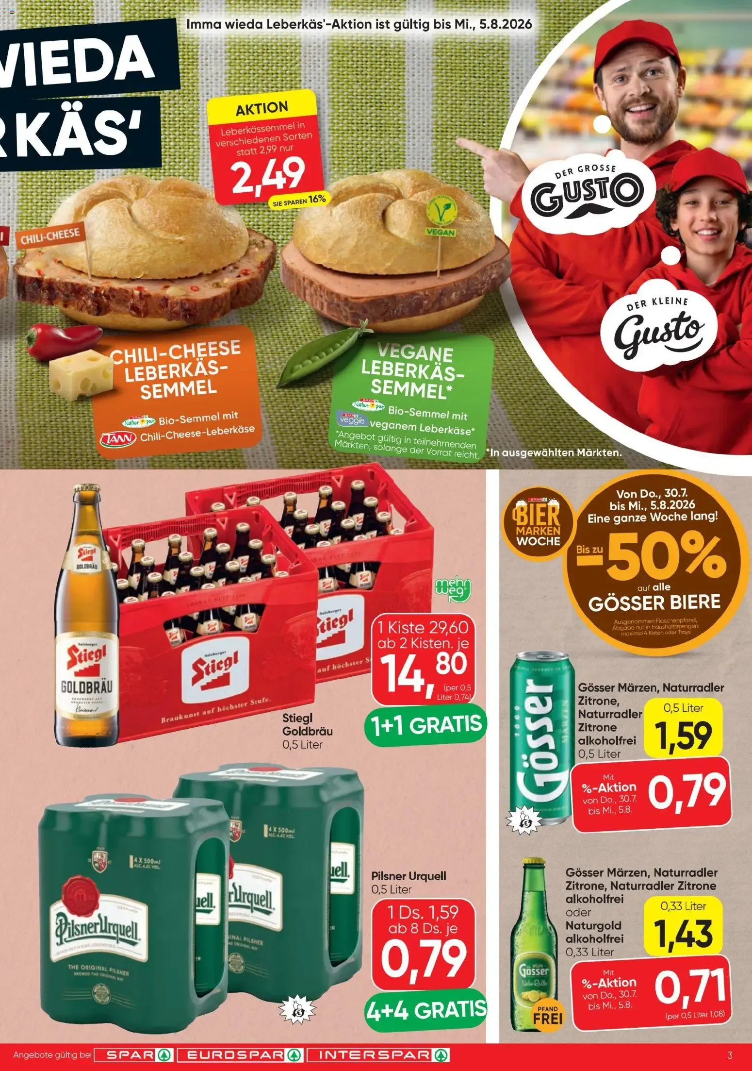 Spar - Flugblatt (30.07.2026) - Angebote und Prospekt von 30. Juli bis 12. August 2026 - Flugblätt seite  3