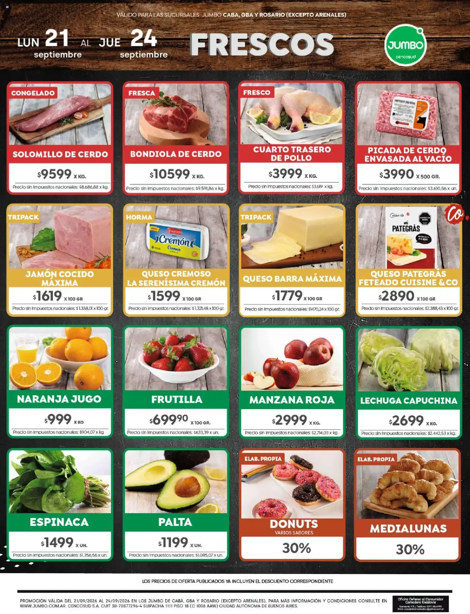 Ofertas de FRESCOS 21 de septiembre al 24 de septiembre 2026 - Página 1 del catálogo
