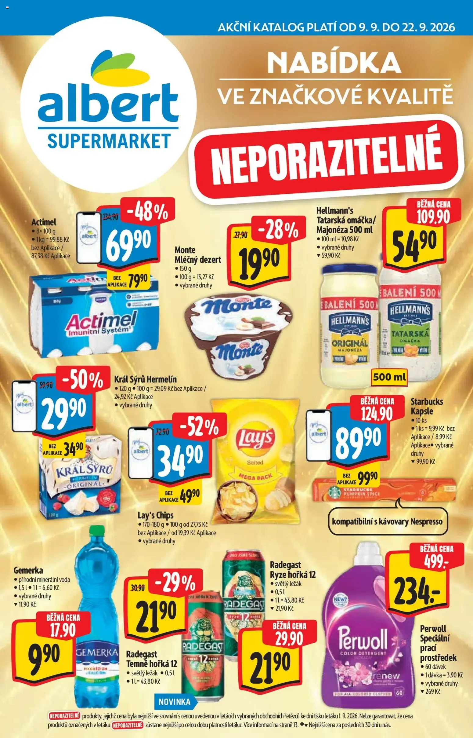 Albert katalog - Supermarket od 09.09.2026 - Akční leták - 9. září 22. září 2026 - Page 1