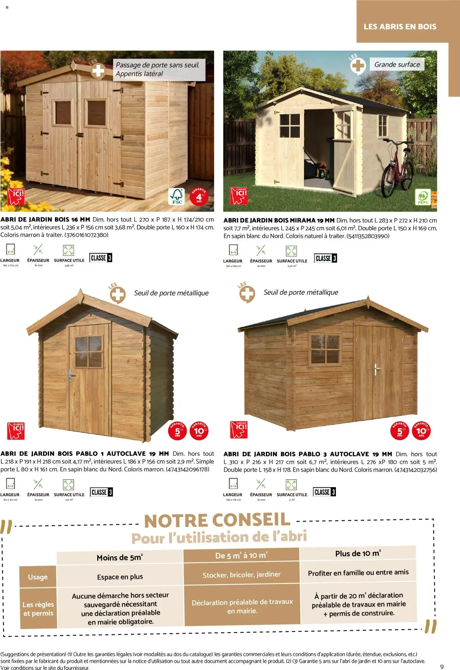 Brico Cash Catalogue abris & carports à partir du 19/08/2026 - promo en ligne du 19 août au 31 décembre 2026 - Catalogue page 9