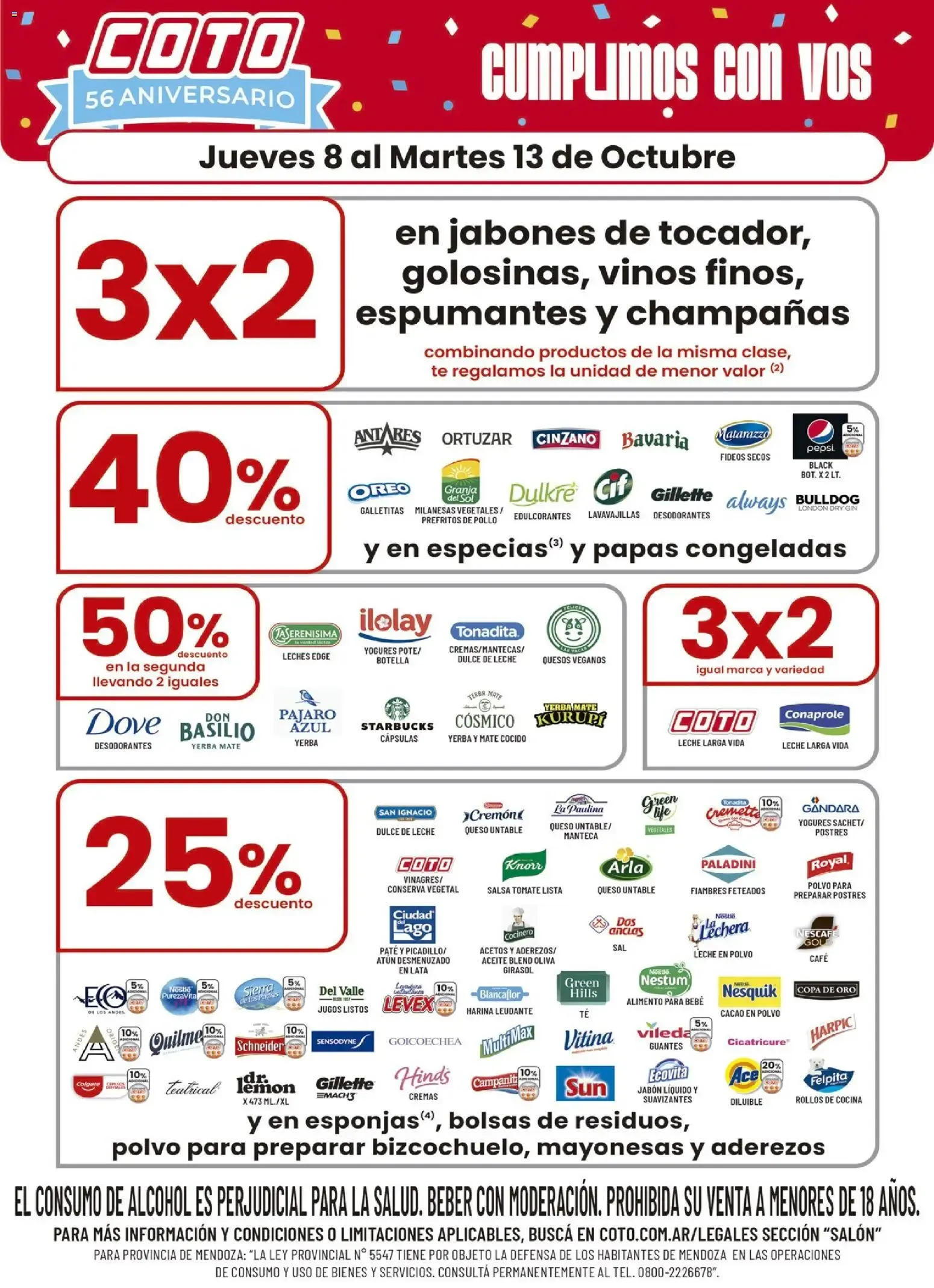 Ofertas de Coto 56 Aniversario - Cumplimos con Vos 8 de octubre al 13 de octubre 2026 - Página 1 del catálogo
