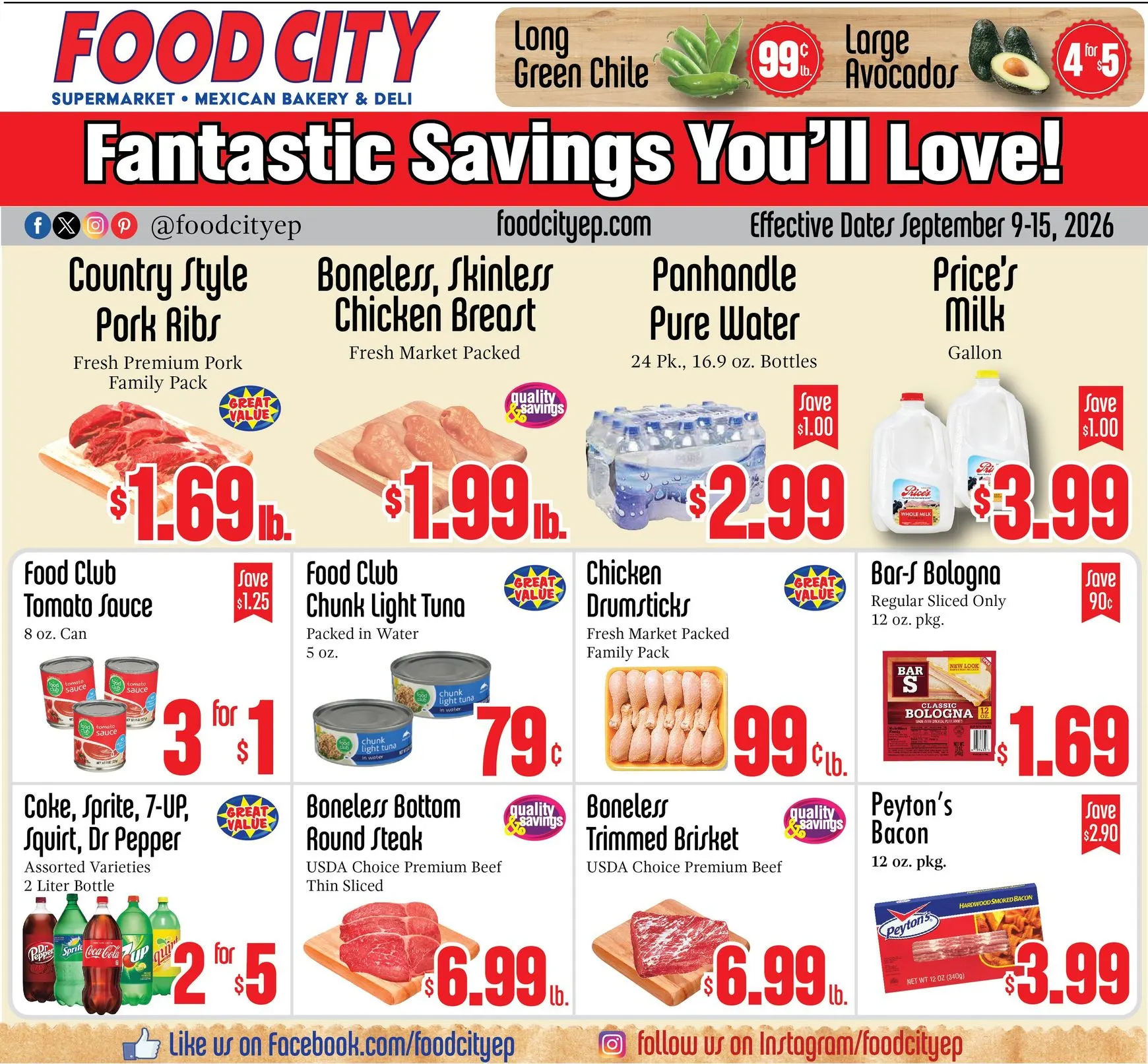 Weekly ad Current Food City leaflet valid from Wednesday 09/09/2026 to Tuesday 09/15/2026 from September 9 to September 15 2026 - Page 1