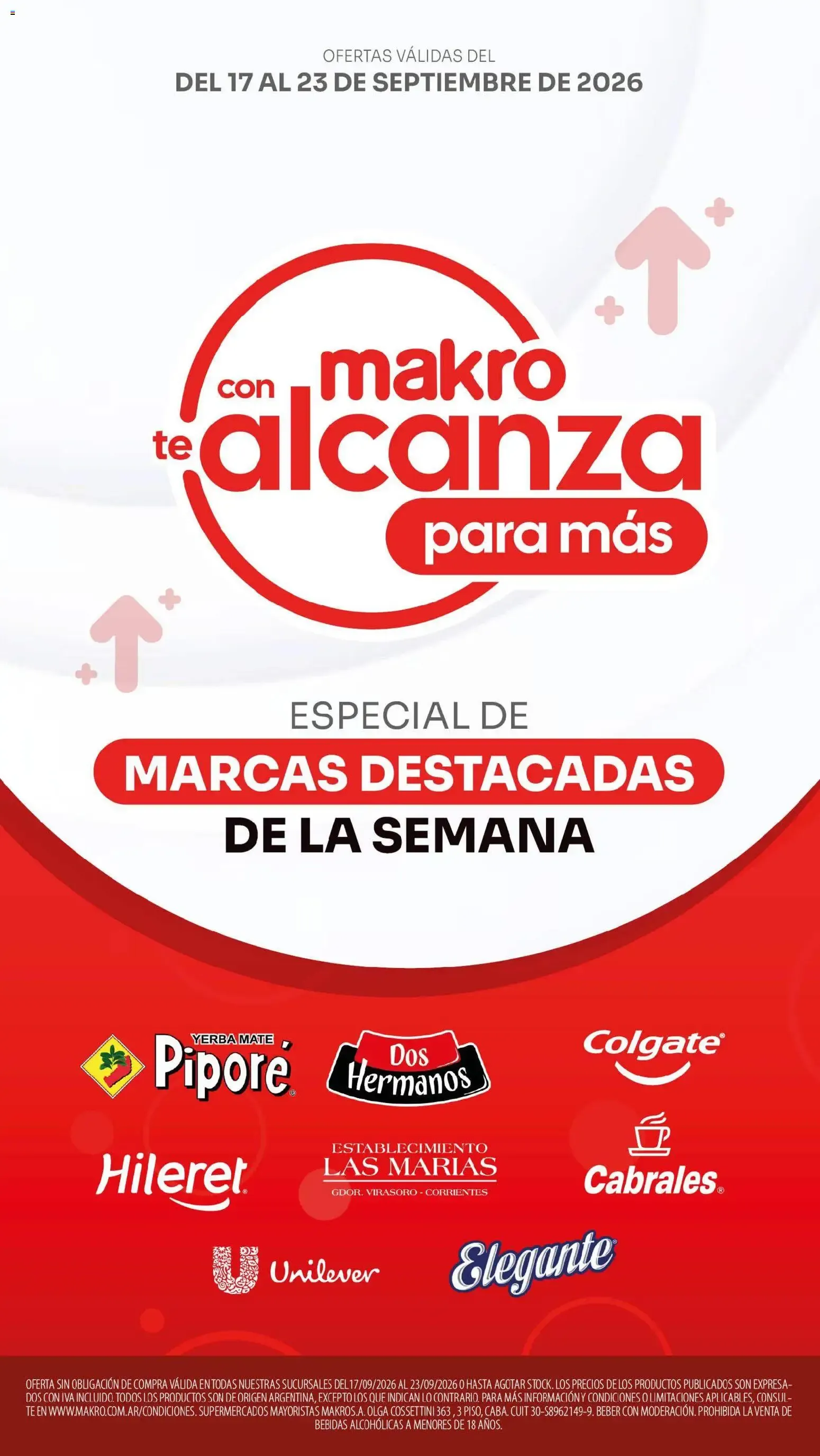 Ofertas de Makro: Especial de Marcas Destacadas de la Semana 17 de septiembre al 23 de septiembre 2026 - Página 1 del catálogo