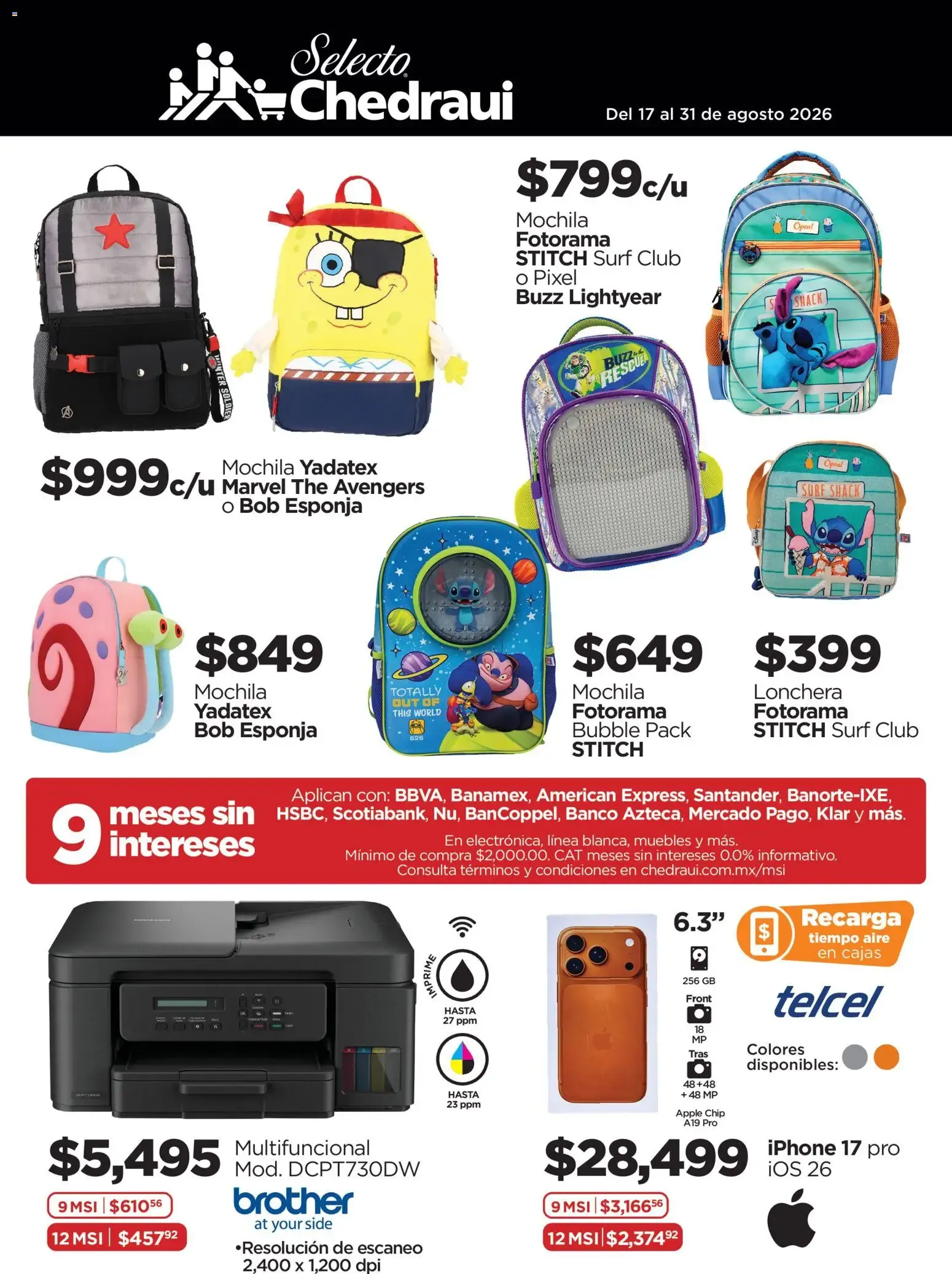 Catálogo de Chedraui folleto Ofertas (17/08/2026 - 31/08/2026) - catálogo en línea 17 de agosto al 31 de agosto 2026 - Pagina 1