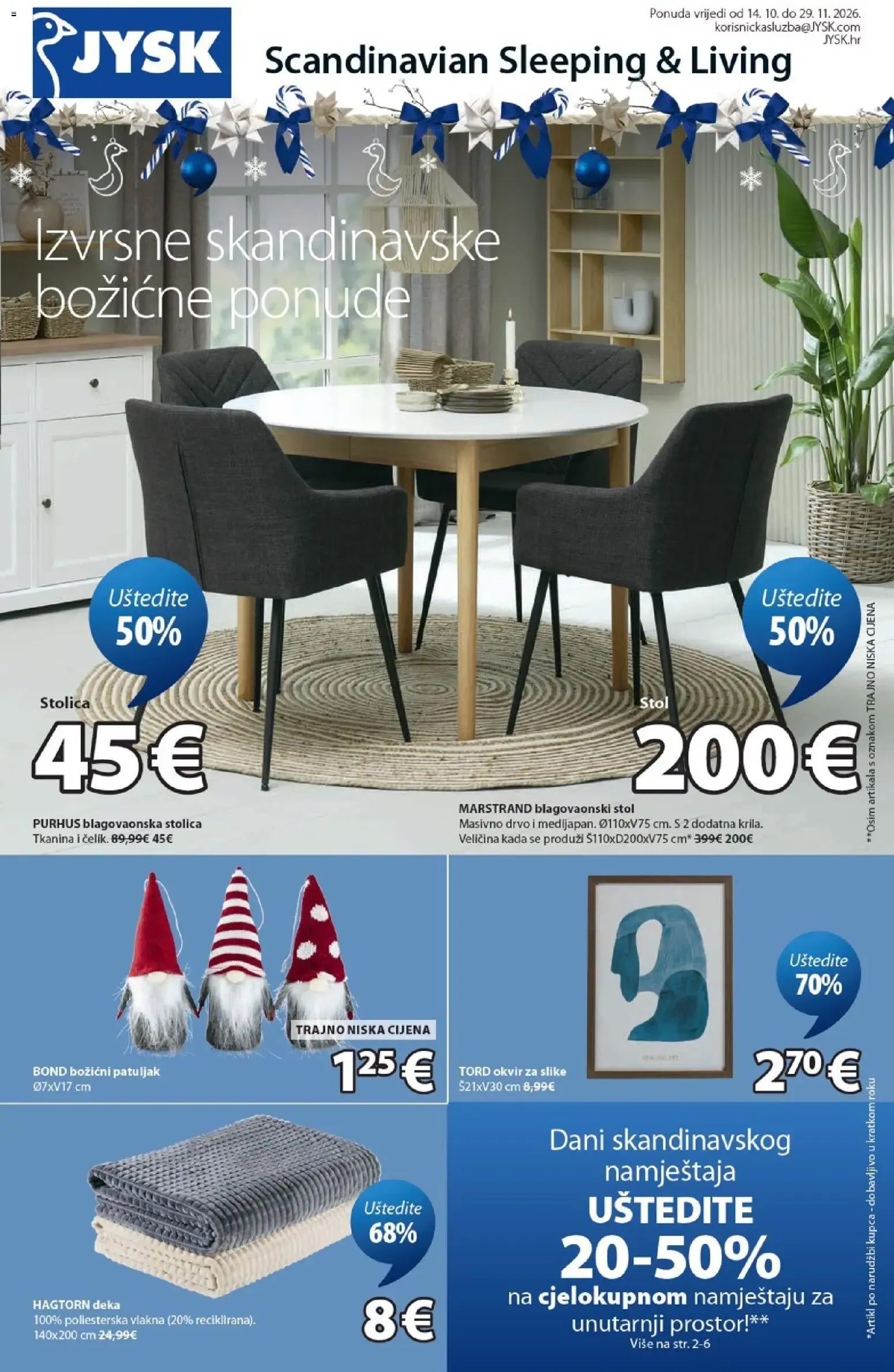 Katalog JYSK: Izvršne skandinavske božićne ponude i popusti do 50% en muebles od 14. listopada do 29. studenoga 2026. - Pregled Stranica 1