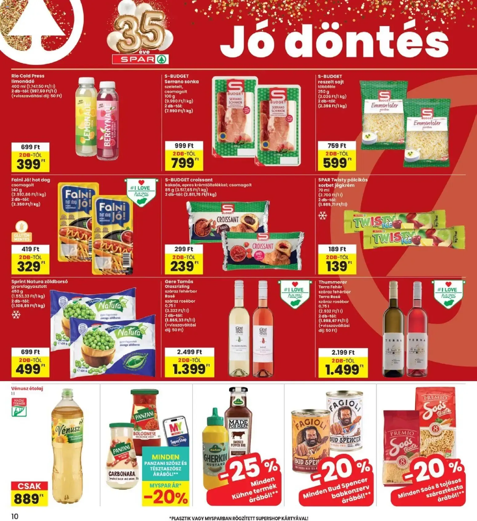 Katalógus INTERSPAR Szülinapi akciók és szuper árak! július 9.-tól július 15.-ig 2026. - Oldal 10
