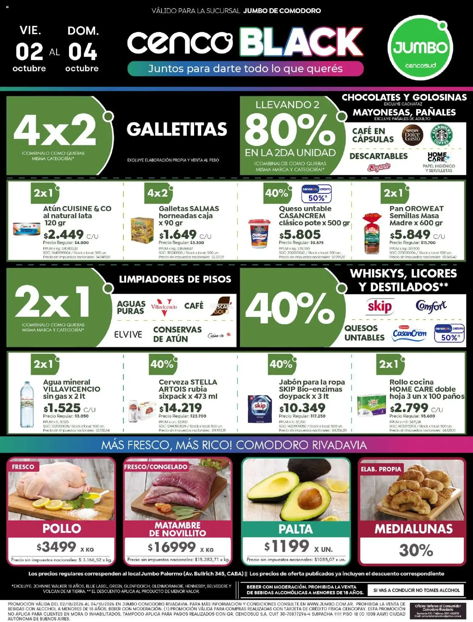 Ofertas de Jumbo - Cenco Black Comodoro del 02/10/2026 - 04/10/2026 2 de octubre al 4 de octubre 2026 - Página 1 del catálogo