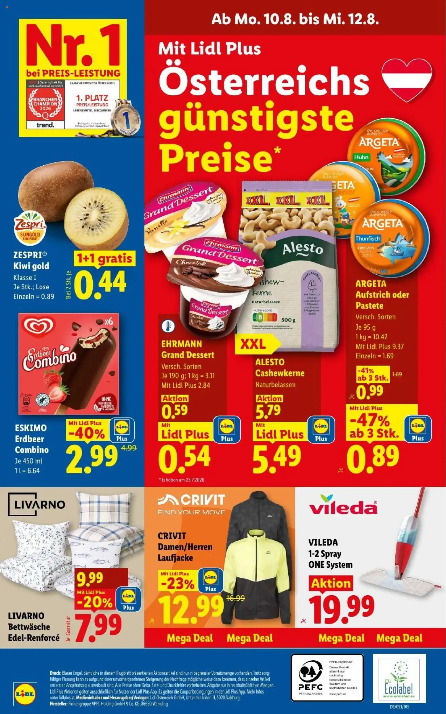 Österreichs günstigste Preise von 6. August bis 8. August 2026 - Flugblätt seite  31