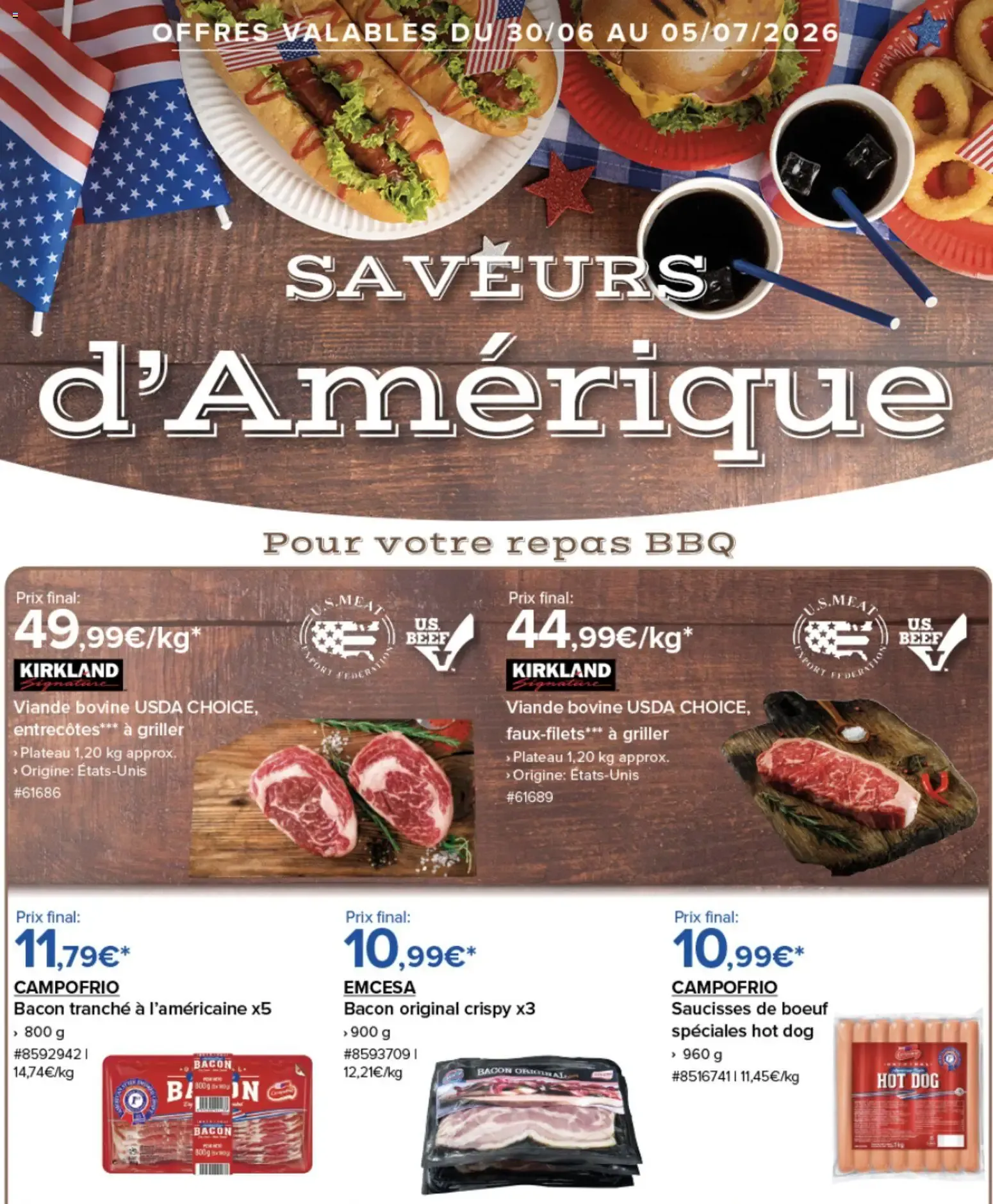 Costco Saveurs d'Amérique à partir du 30/06/2026 - promo en ligne du 30 juin au 5 juillet 2026 - Catalogue page 1