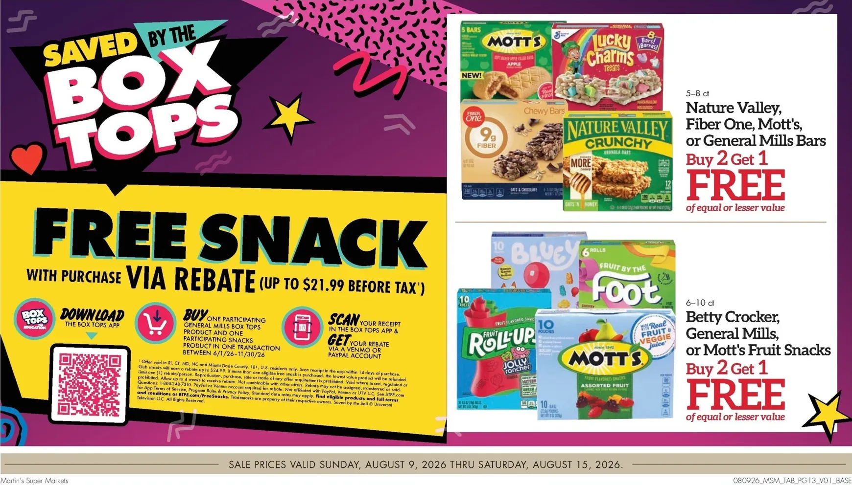 Weekly ad Current Martin's Super Markets leaflet valid from Sunday 08/09/2026 to Saturday 08/15/2026 from August 9 to August 15 2026 - Page 13