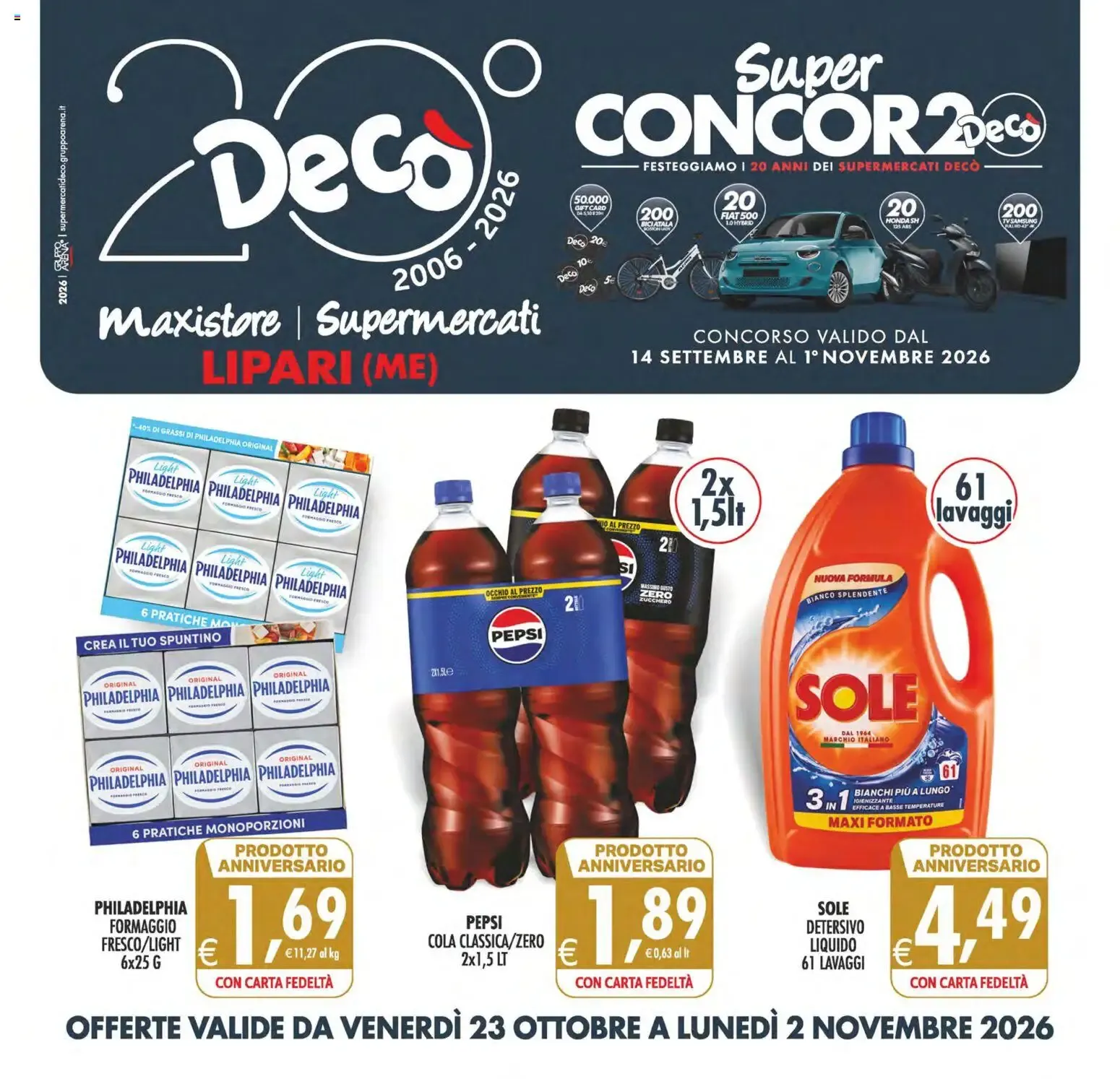 Nuovo Decò volantino Maxistore, Supermercati Lipari dal 23/10/2026 > offerte anteprima 🛍️