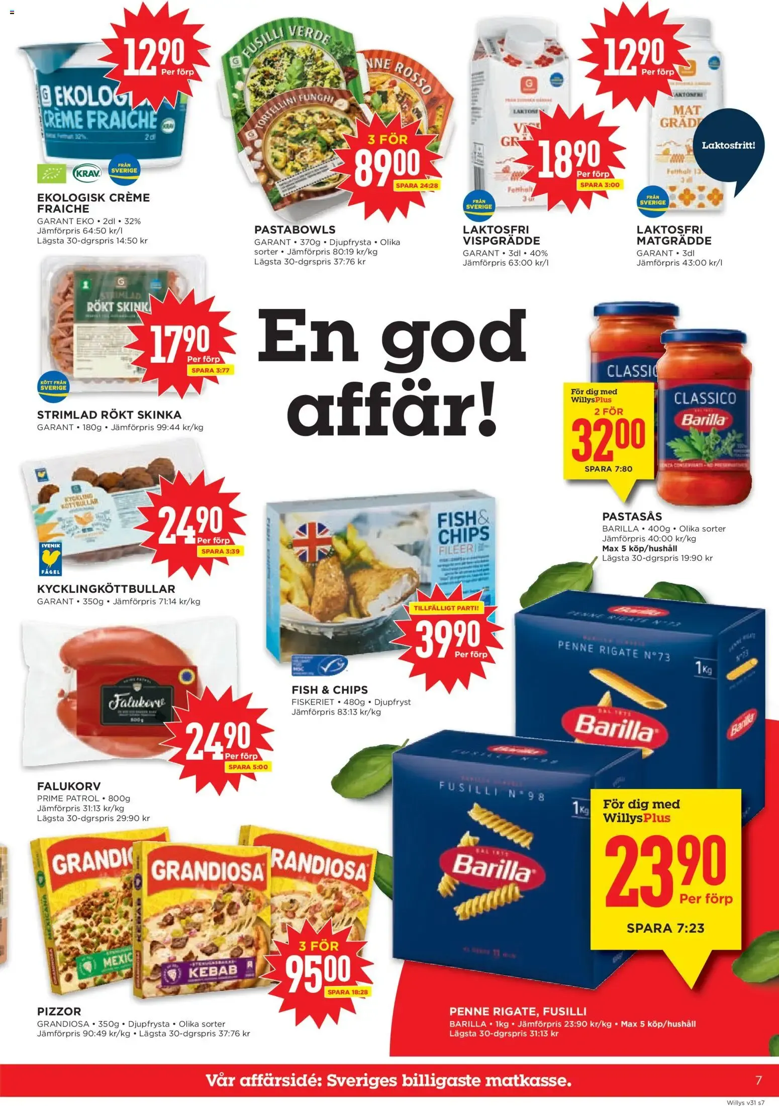 Willys erbjudanden från 27/07/2026 - 02/08/2026 > Reklamblad nuvarande rabatter från 27 juli till 2 augusti 2026 - Reklamblad sidor 7