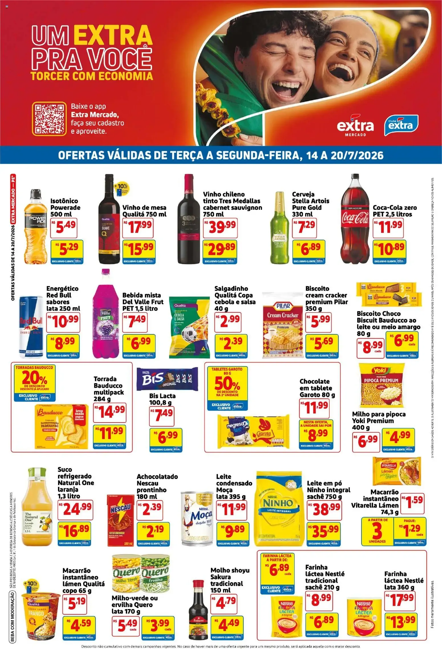 Encarte de Folheto Extra ofertas de Mercado Semanal de 14/07/2026 | Promoção 14 de julho até 20 de julho 2026 - Pagina 1