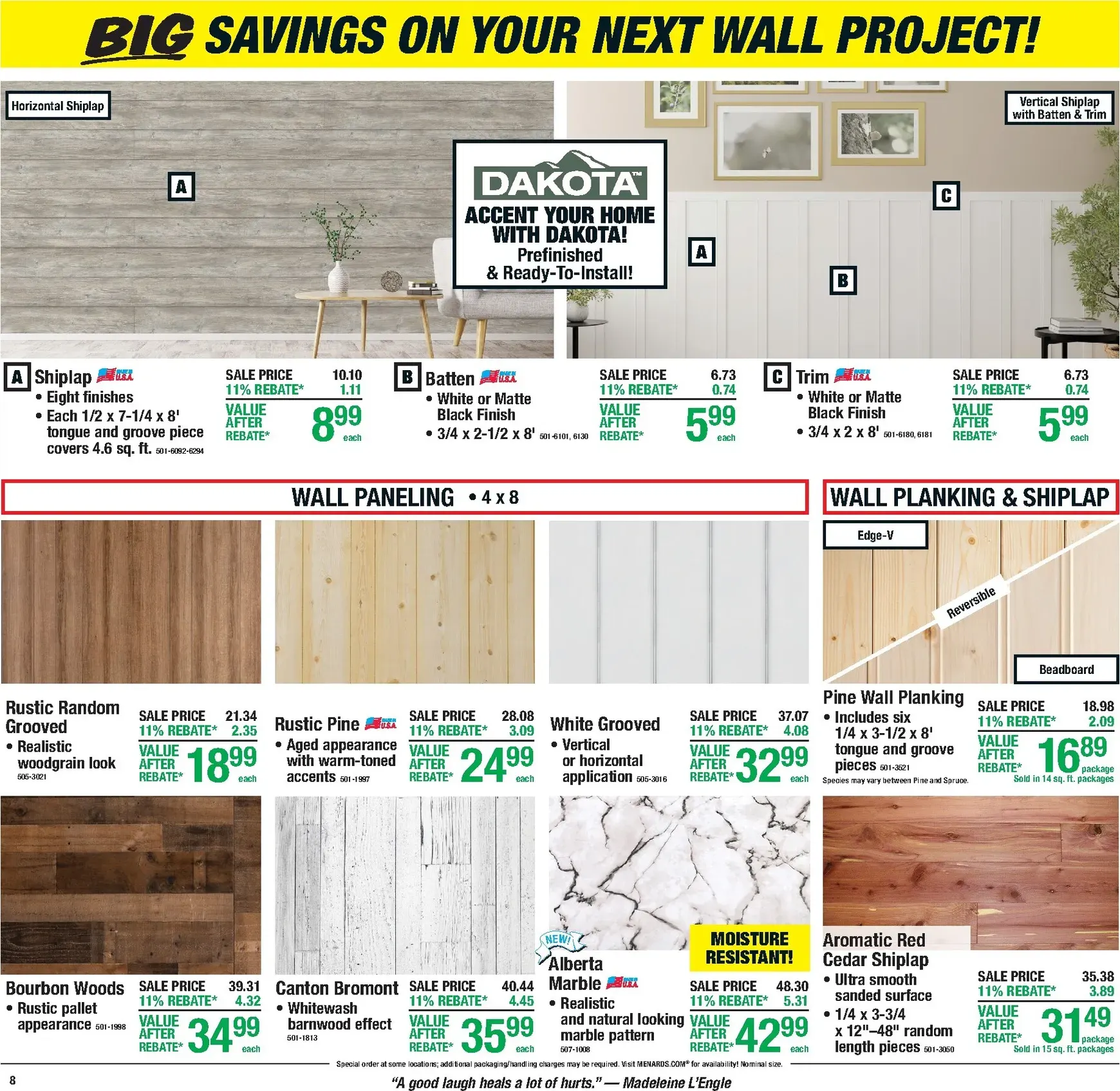 Weekly promotion Current Menards leaflet valid from Thursday 10/22/2026 to Sunday 11/01/2026 spanning from October 22 to November 1 2026 - Page 12 for Catalogue 365