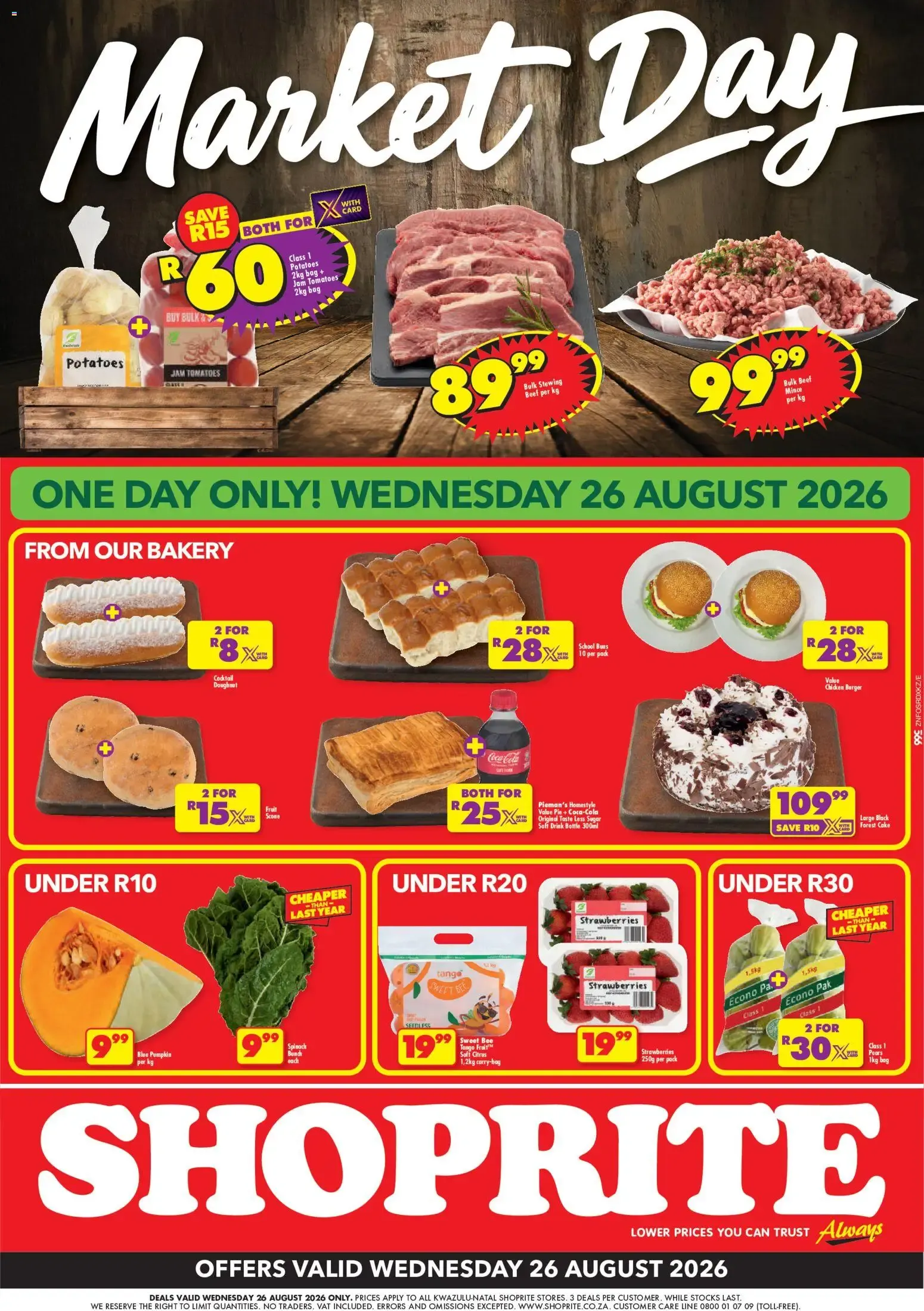 Shoprite - Market Day Deals (26/08/2026 - 26/08/2026) → Online Catalogue from 26 August to 26 August 2026 - Catalogue Page 1