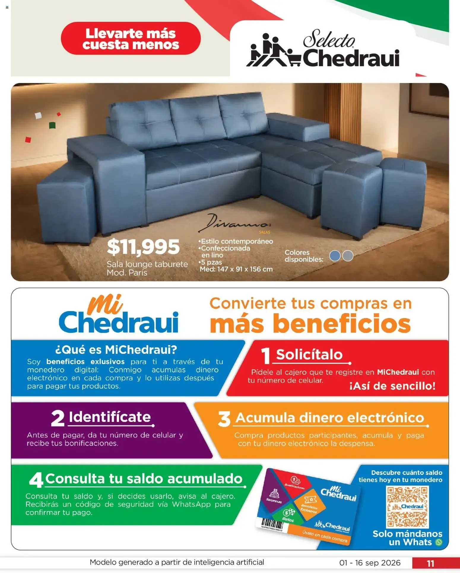 Catálogo de Chedraui folleto Llevarte más cuesta menos (01/09/2026 - 16/09/2026) - catálogo en línea 1 de septiembre al 16 de septiembre 2026 - Pagina 11