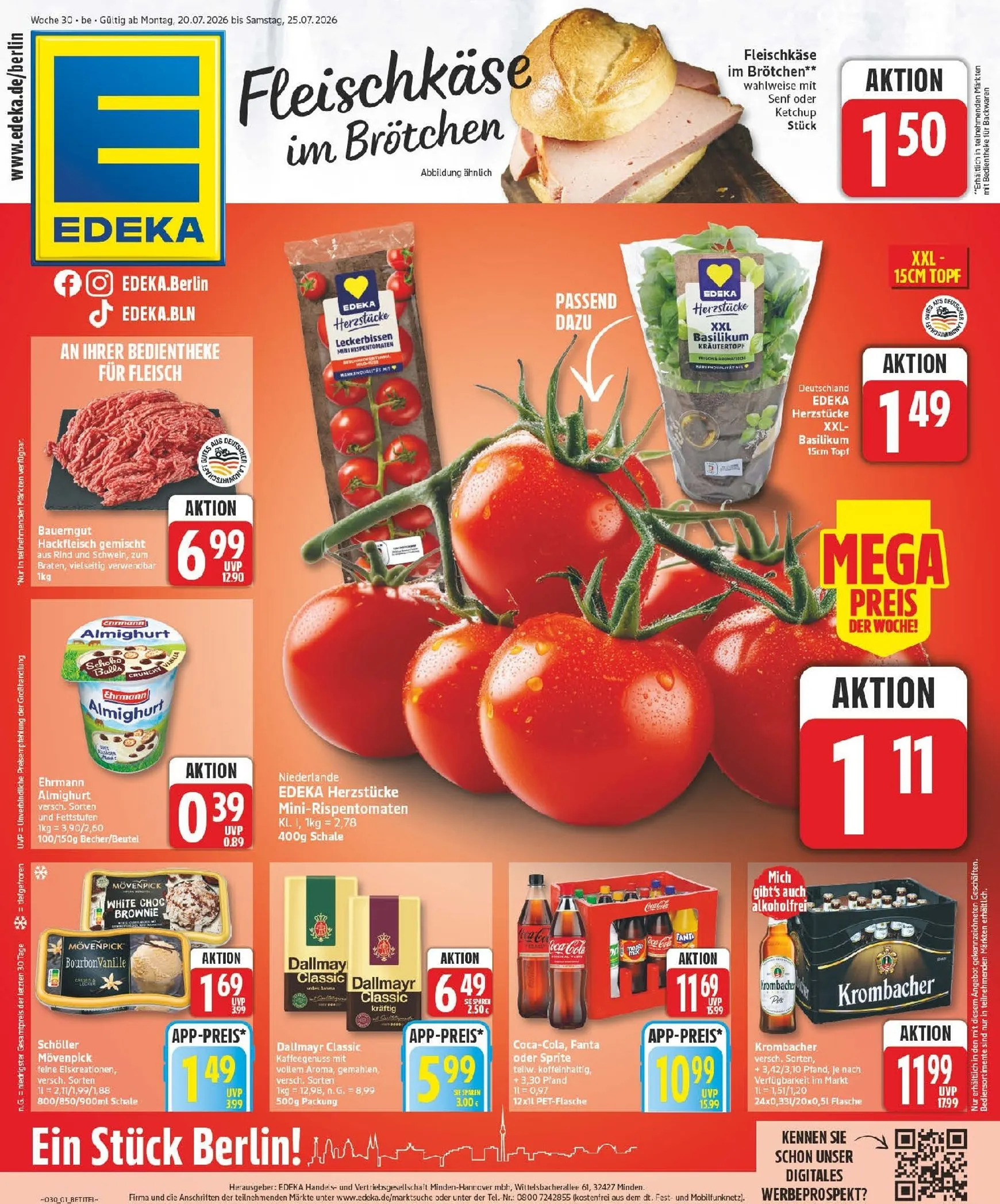 Edeka Prospekt nächste Woche – von Montag 20.07.2026 bis Samstag 25.07.2026