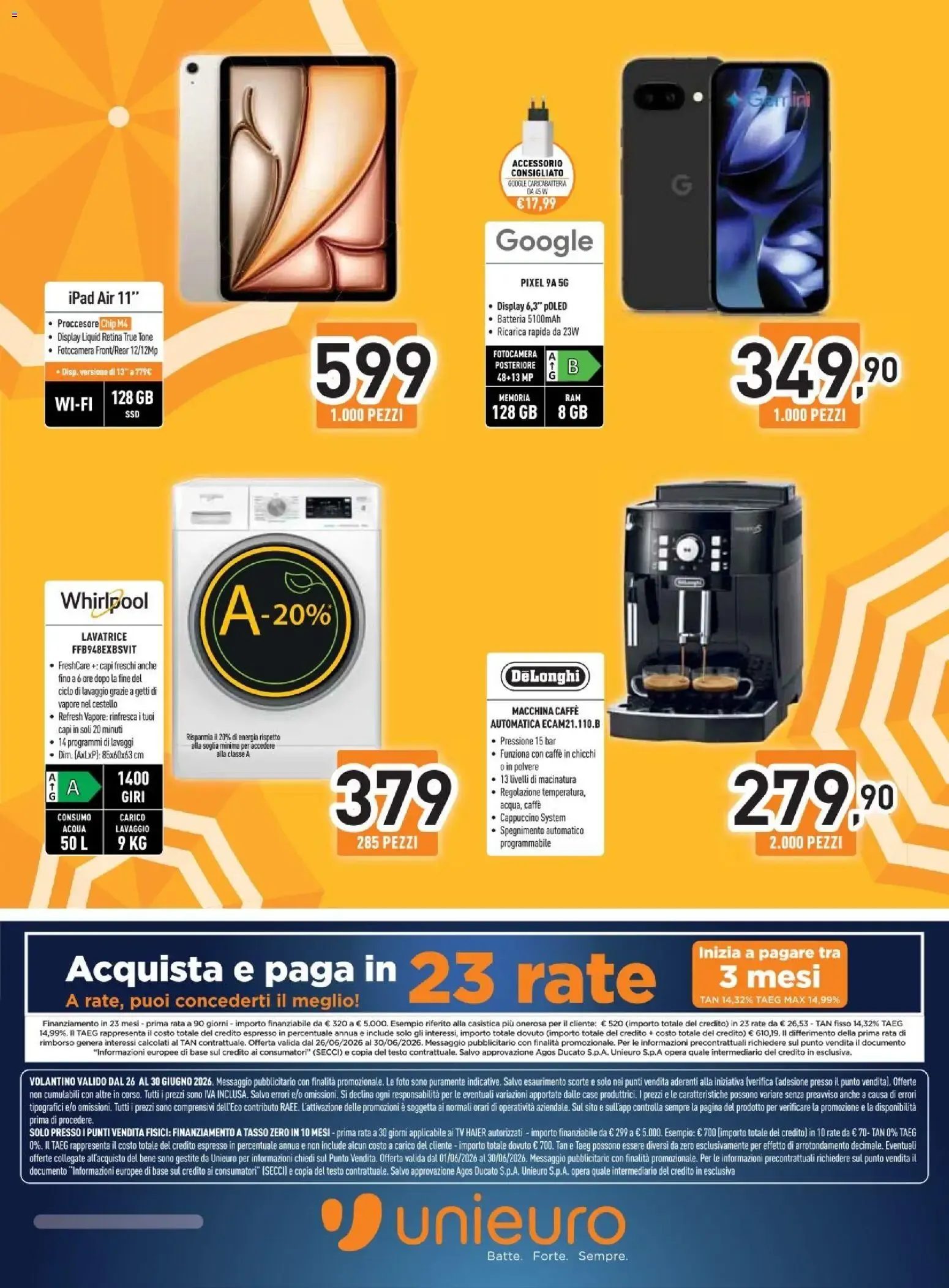Unieuro Summer Black Friday da 26 giugno a 30 giugno di 2026 - Pagina del volantino 29