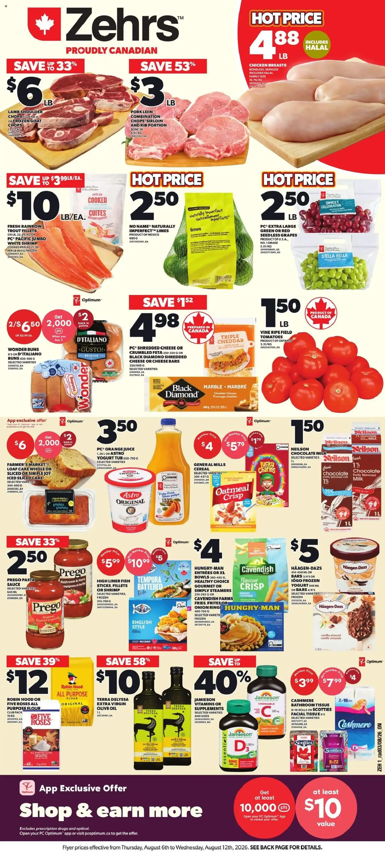 Zehrs weekly flyer / circulaire from August 6 to August 12 2026 - flyer page 1