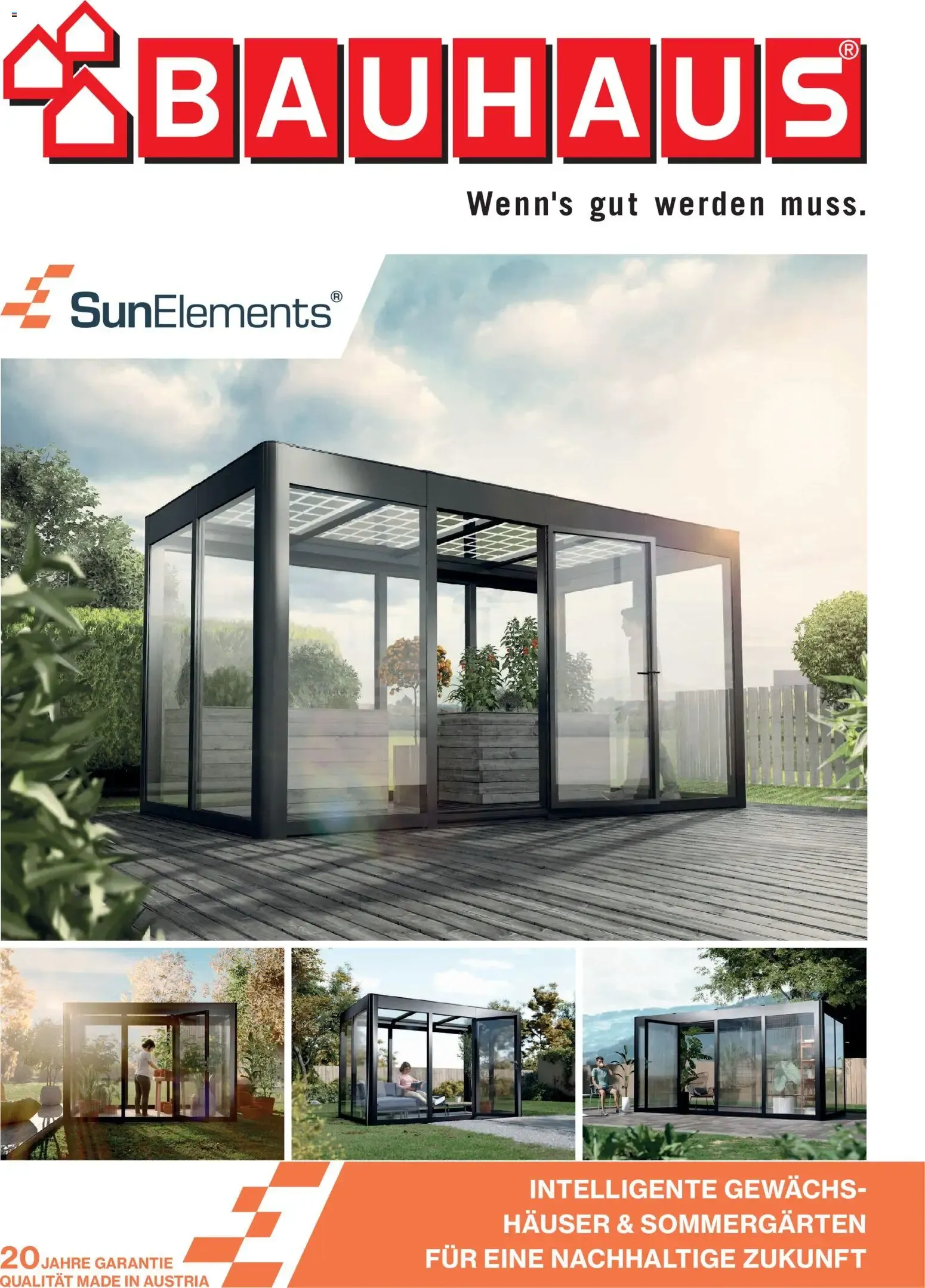 Bauhaus SunElements Gewächshäuser von 25.05.2026 - Aktuelle Angebote von 25. Mai bis 30. Juni 2026 - Flugblätt seite 1