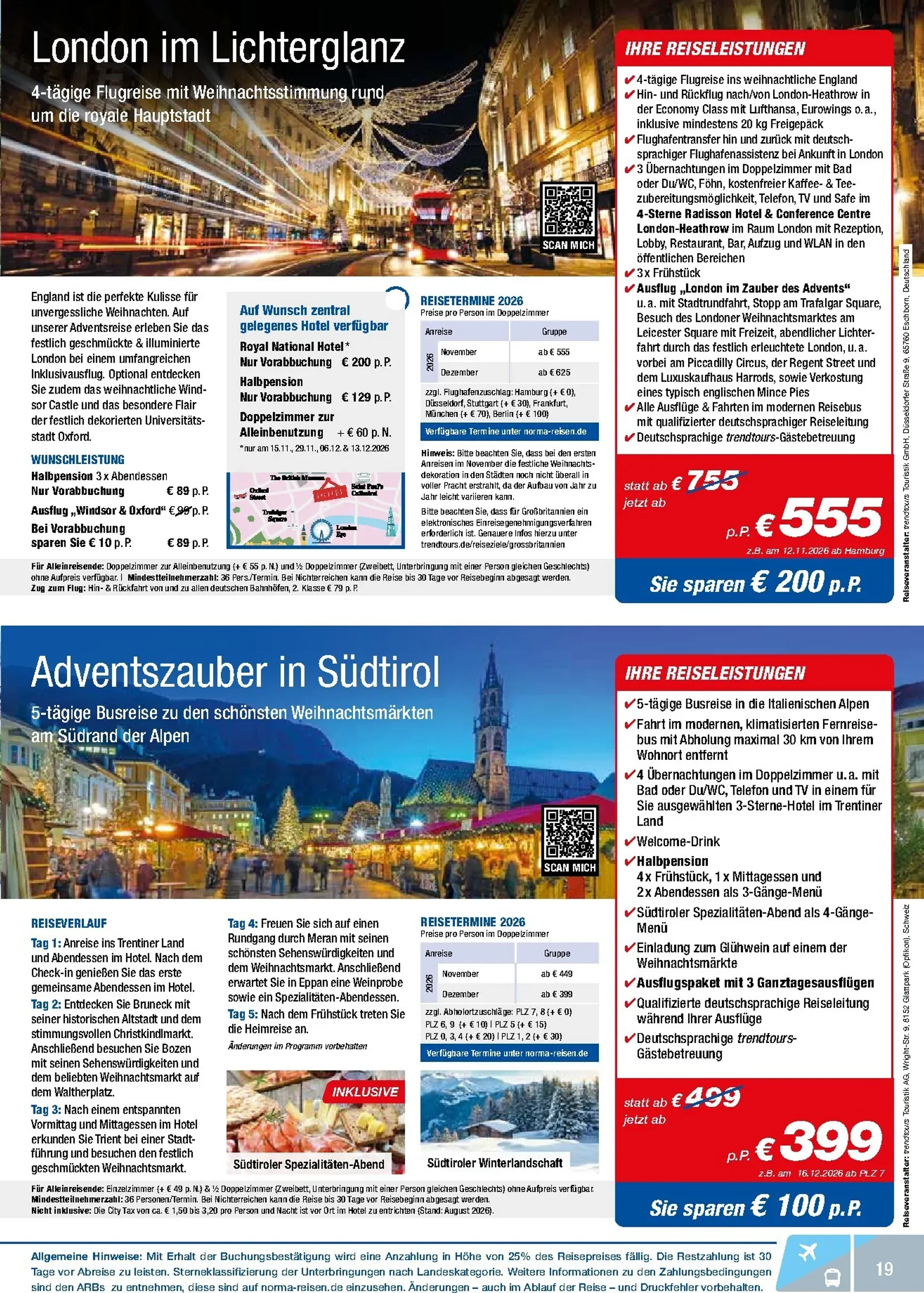 Norma - Reisen Prospekt – von Samstag 01.08.2026 bis Montag 31.08.2026 von 1. August bis 31. August 2026 - Prospekt seite 19