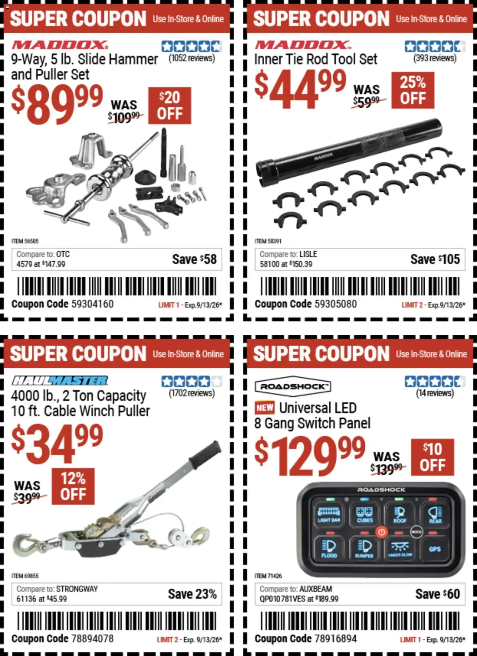Weekly ad Harbor Freight Coupon Deals from August 31 to September 13 2026 - Page 4