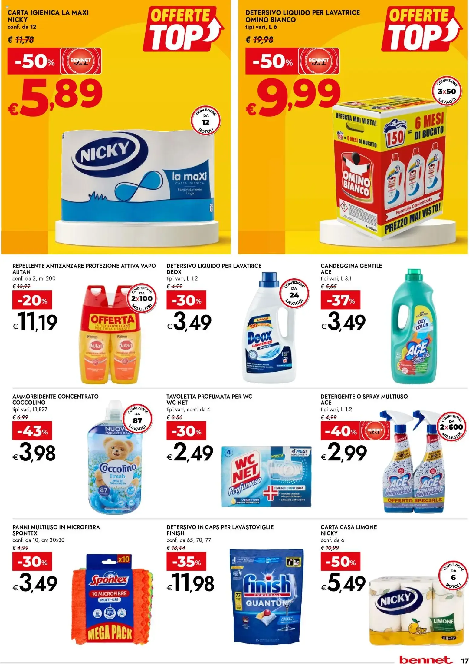 Nuovo bennet volantino Offerte Top dal 25/06/2026 > offerte anteprima 🛍️ da 25 giugno a 8 luglio di 2026 - Pagina del volantino 17