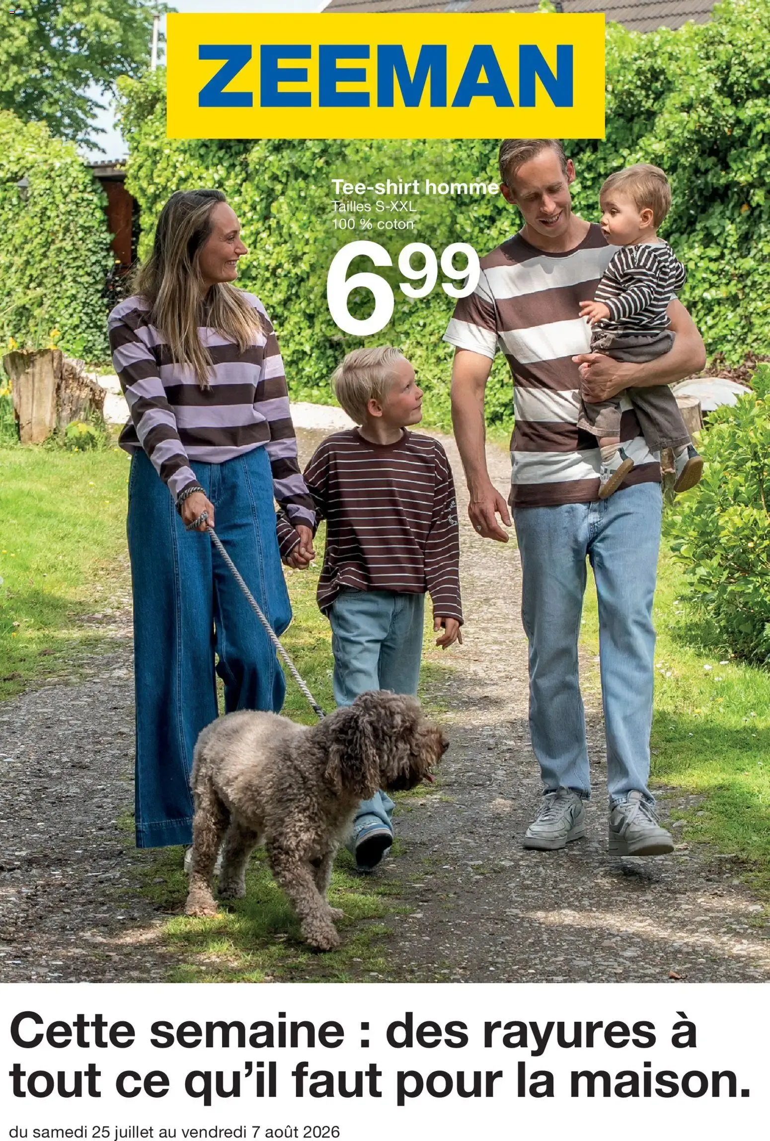 Zeeman: Cette semaine : des rayures à tout ce qu'il faut pour la maison. du 25 juillet au 7 août 2026 - Catalogue page 1