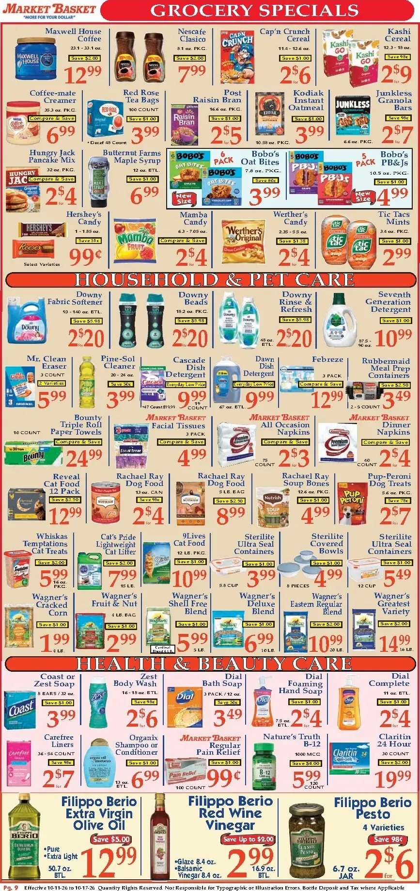 Weekly ad Current Market Basket leaflet valid from Sunday 10/11/2026 to Saturday 10/17/2026 from October 11 to October 17 2026 - Page 9