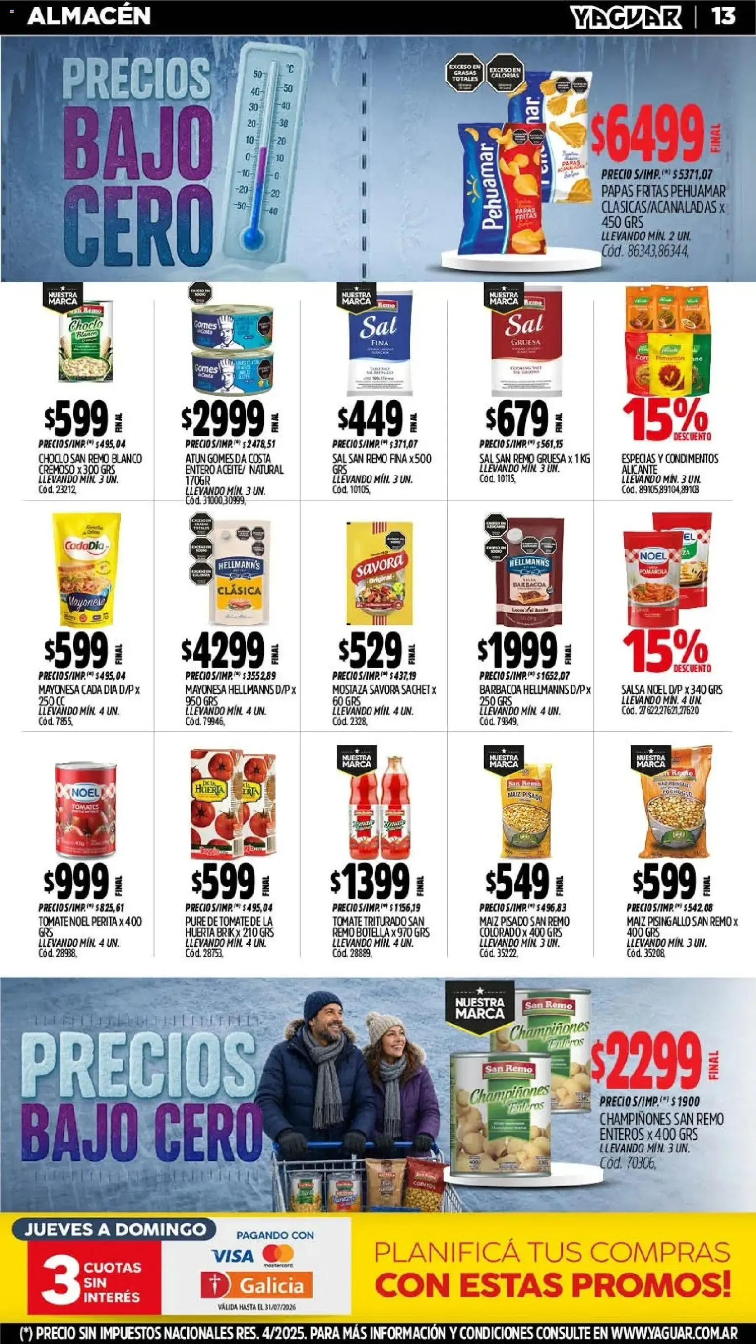 Ofertas de Mayorista Yaguar - Precios Bajo Cero 27 de julio al 2 de agosto 2026 - Página 14 del catálogo