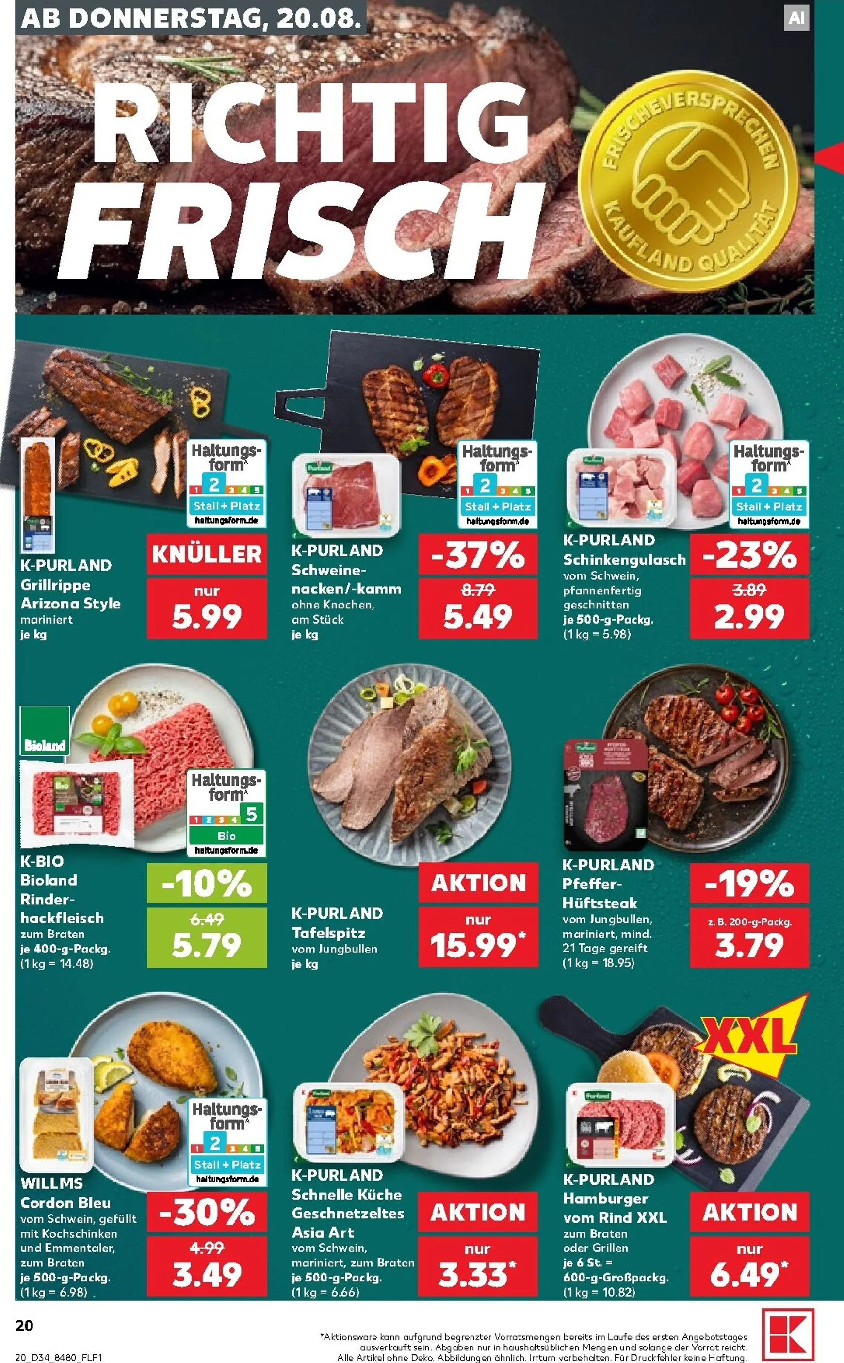 Kaufland Prospekt nächste Woche – von Donnerstag 20.08.2026 bis Mittwoch 26.08.2026 von 20. August bis 26. August 2026 - Prospekt seite 20