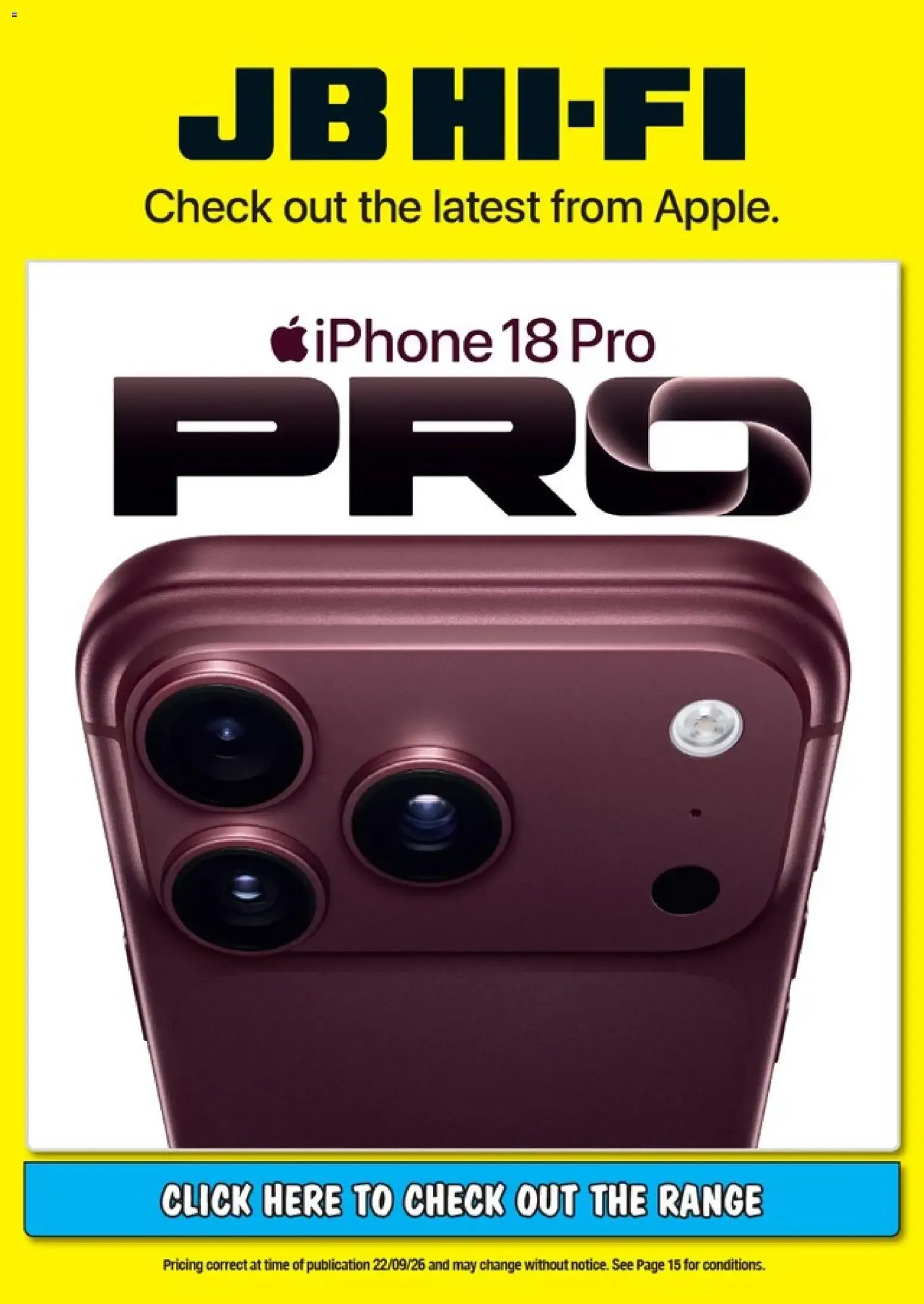 JB Hi-Fi: iPhone 18 Pro from 22 September to 31 December 2026 - Catalogue Page 1