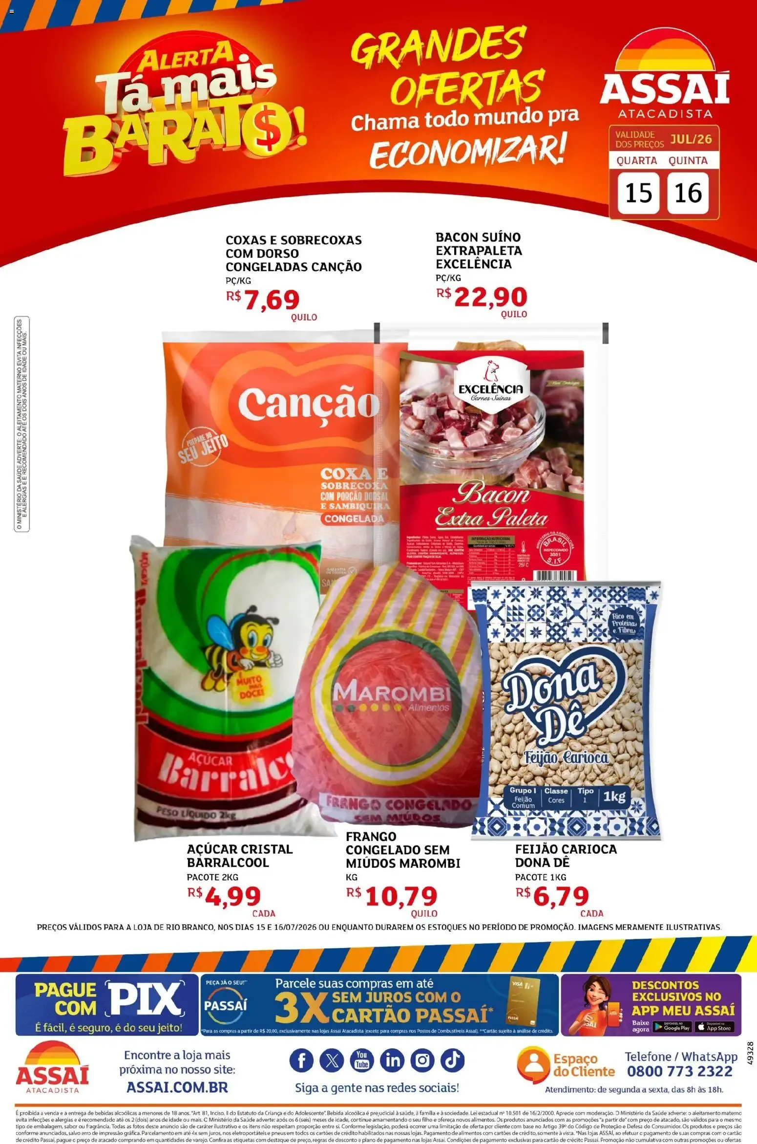 Encarte de Assaí Atacadista ofertas - AC de 15/07/2026 | Promoções Online 15 de julho até 16 de julho 2026 - Pagina 1