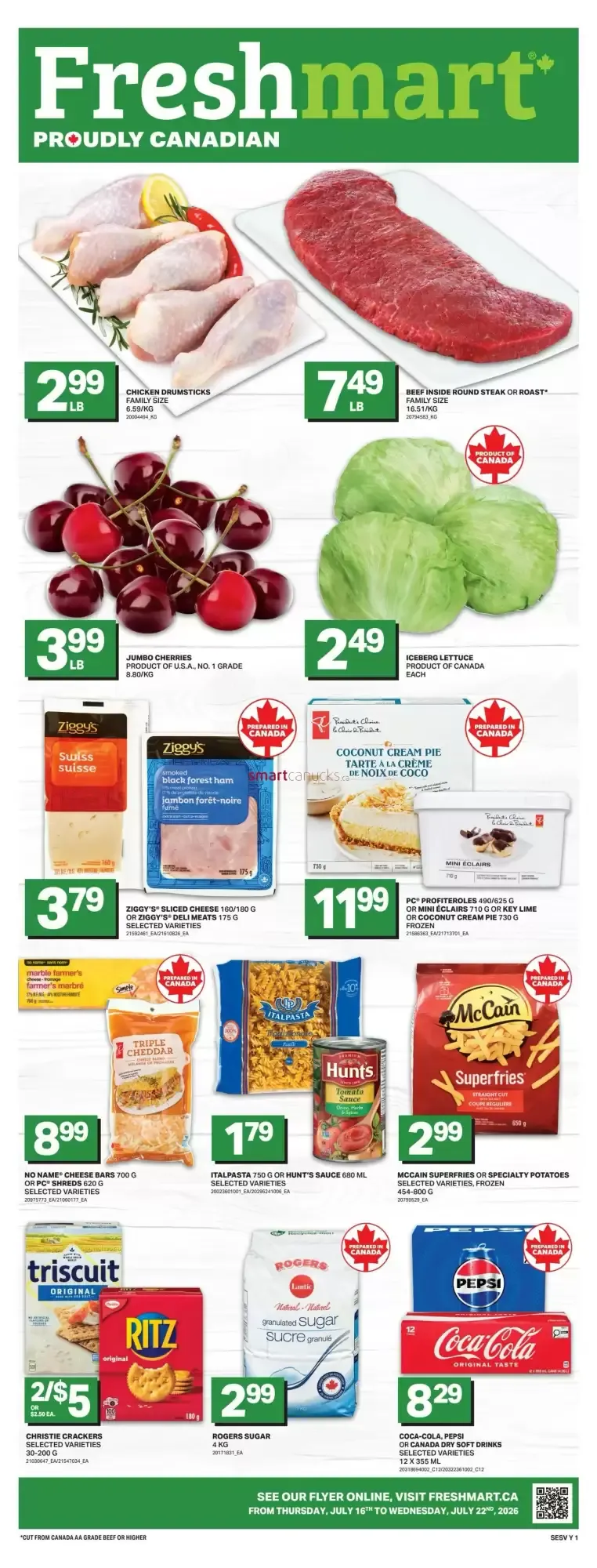 Freshmart - 4 Week Price Freeze on No Name Products from July 16 to August 12 2026 - flyer page 3