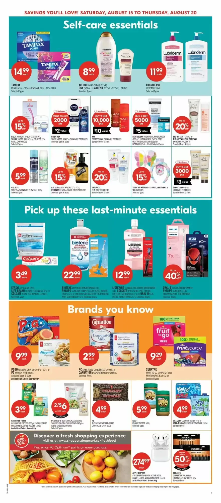 Shoppers Drug Mart flyer week 33 from August 15 to August 20 2026 - flyer page 20