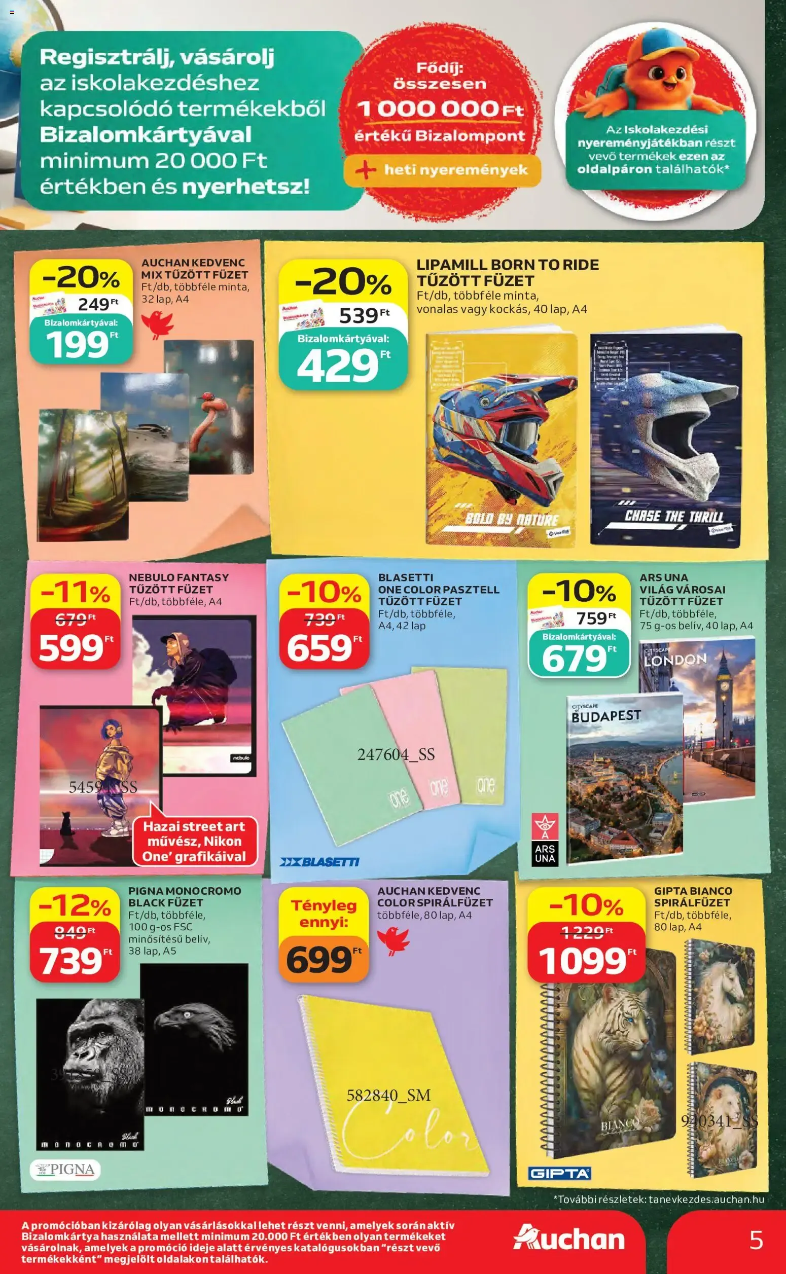 Katalógus Auchan Iskolakezdés ajánlatok - 2026.08.06. -tól/töl > akció, lapozható szórólap 🛍️ augusztus 6.-tól augusztus 19.-ig 2026. - Oldal 5