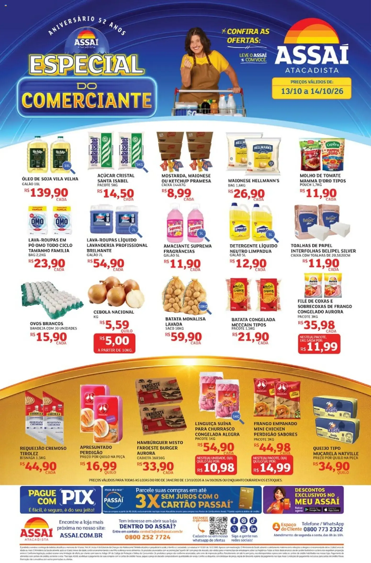 Encarte de Assaí Atacadista Especial do Comerciante 13 de outubro até 14 de outubro 2026 - Pagina 1
