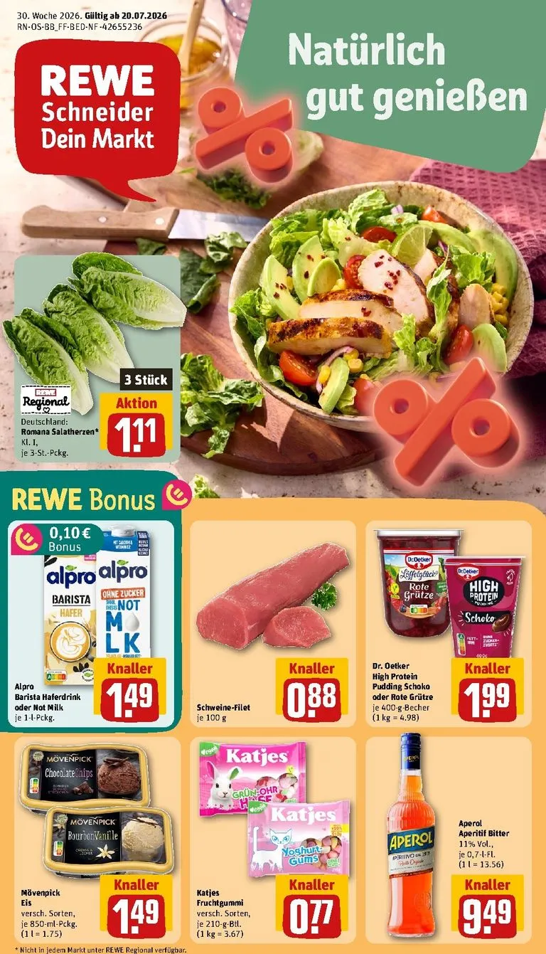 Rewe Prospekt nächste Woche – von Montag 20.07.2026 bis Sonntag 26.07.2026