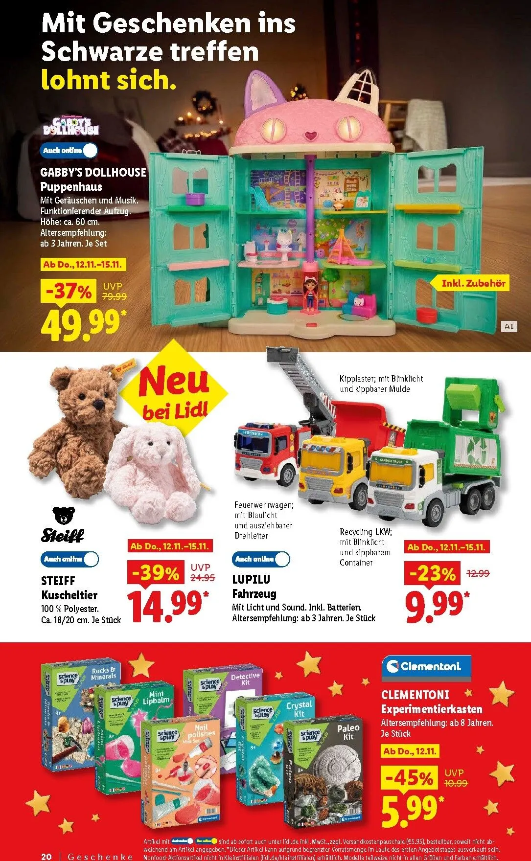 Die Magie des Schenkens lohnt sich. Entdecke zahlreiche Geschenkideen von 26. Oktober bis 24. Dezember 2026 - Prospekt seite 20