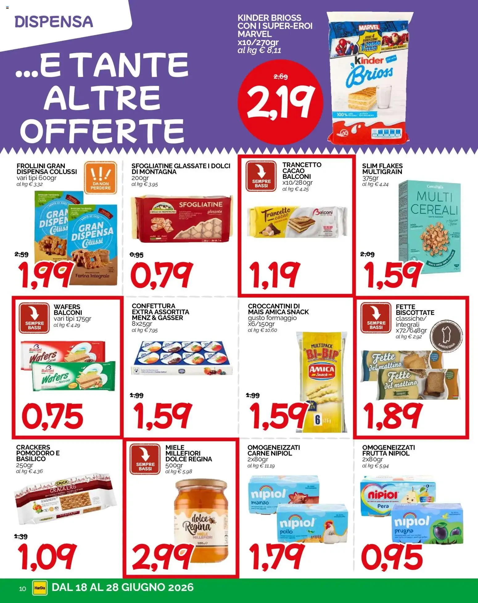 HarDis volantino dal 18/06/2026 - online Offerte da 18 giugno a 28 giugno di 2026 - Pagina del volantino 10