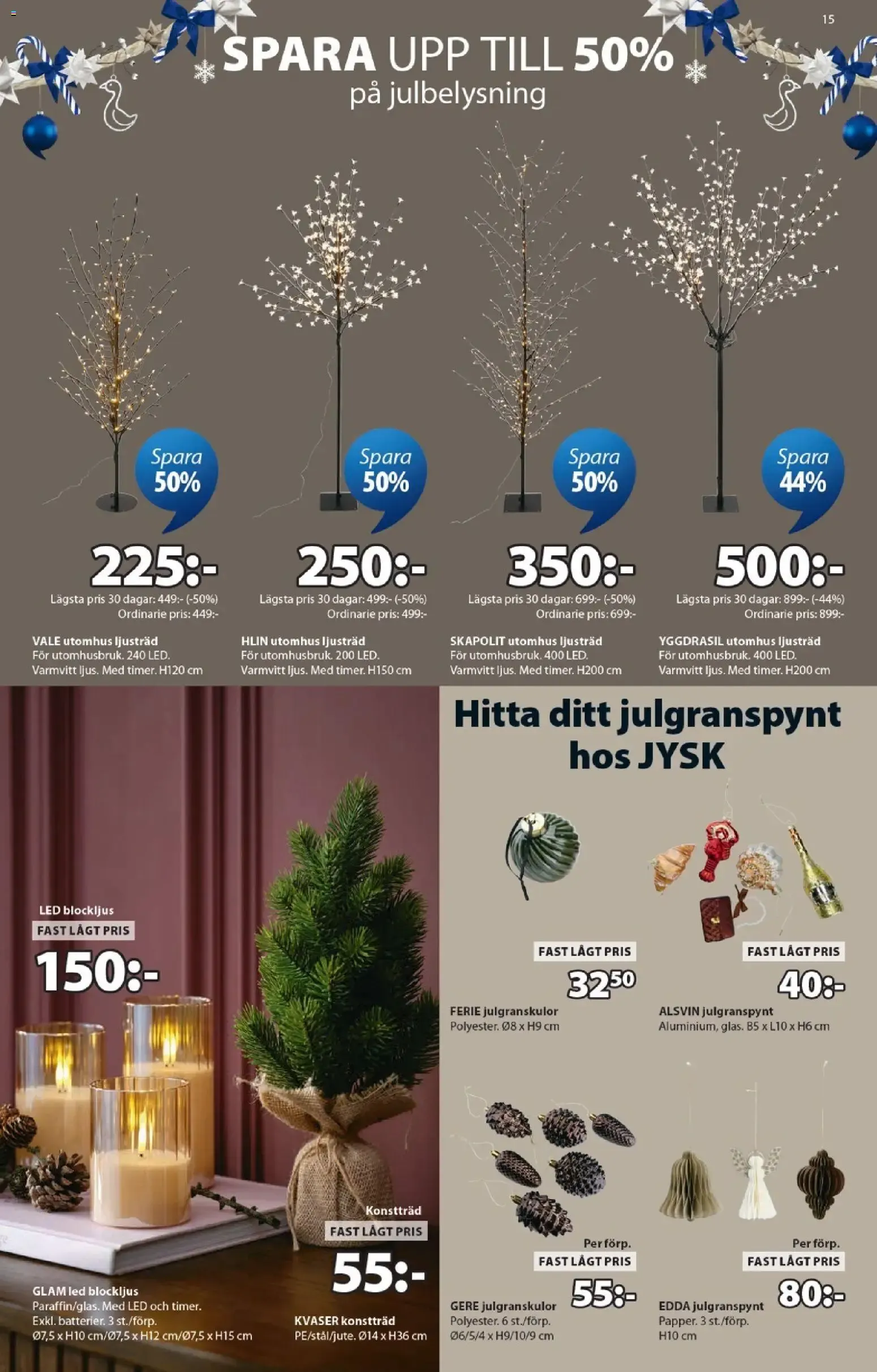 JYSK Scandinavian Sleeping & Living - Ett fantastiskt erbjudande för din jul från 19 oktober till 29 november 2026 - Reklamblad sidor 15
