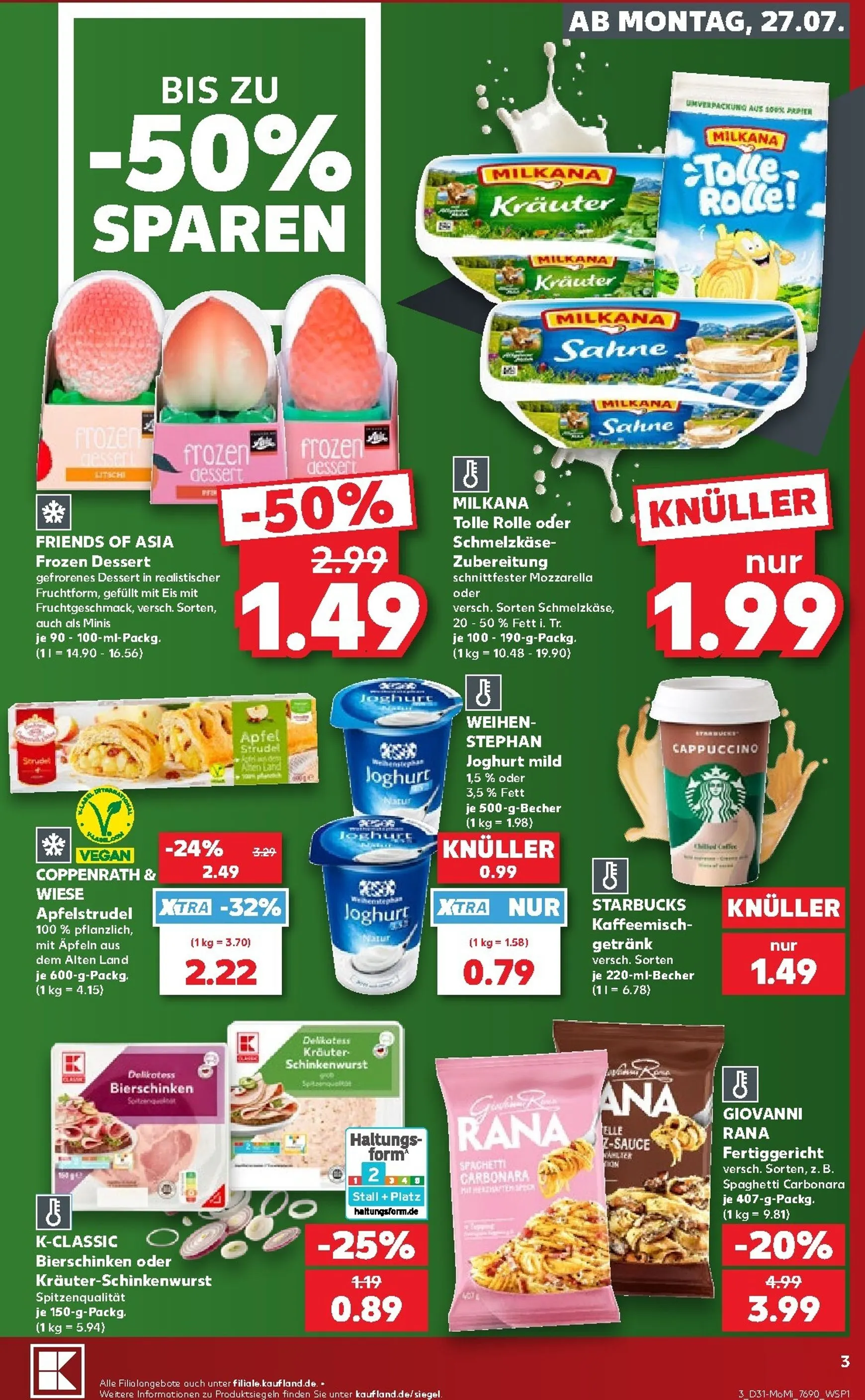 Kaufland: Richtig Sparen zum Wochenstart von 27. Juli bis 29. Juli 2026 - Prospekt seite 3