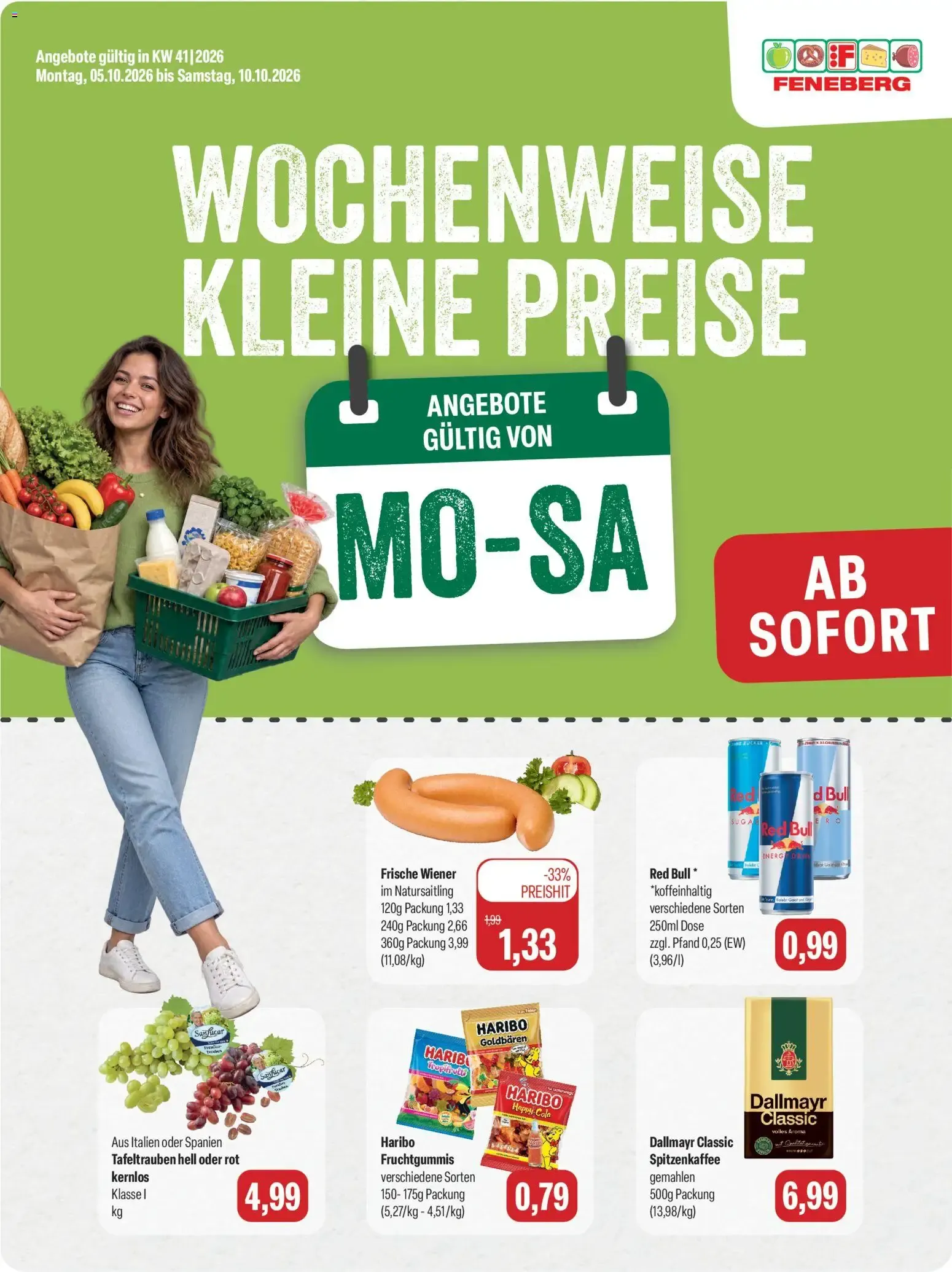 Feneberg Angebote (ab 05.10.2026) zum Blättern von 5. Oktober bis 10. Oktober 2026 - Prospekt seite 1