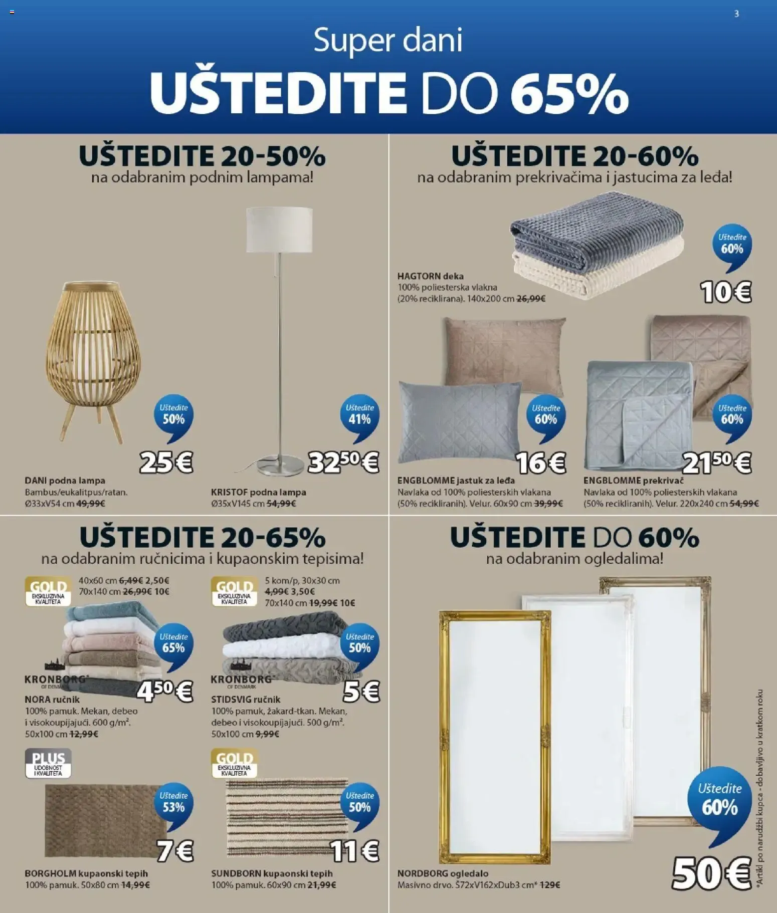 Katalog JYSK: Izvrsna ponuda za vaš dom od 19. kolovoza do 1. rujna 2026. - Pregled Stranica 3