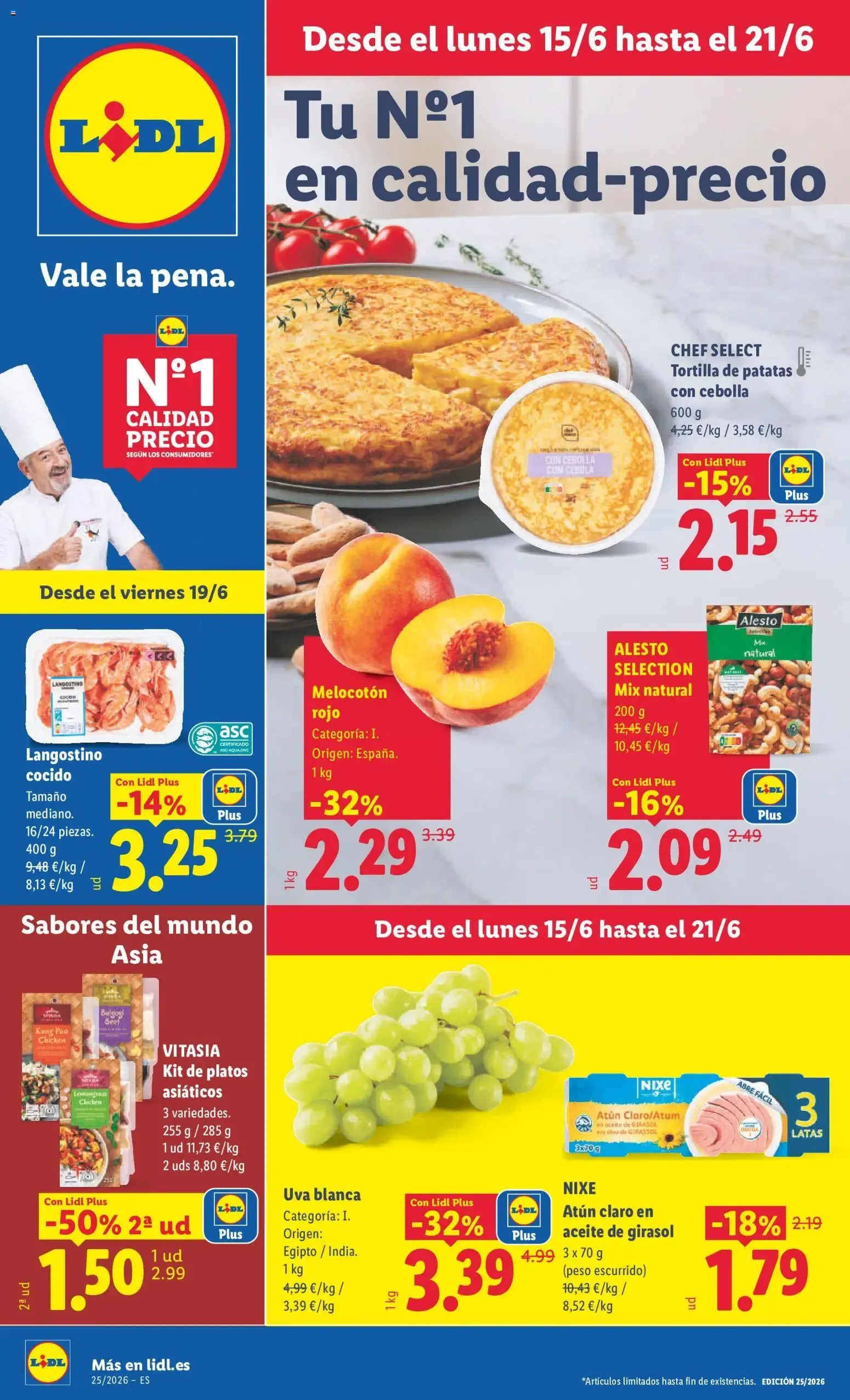Catálogo de Lidl - Tu Nº1 en calidad-precio 15 de junio al 21 de junio 2026 - Página 1