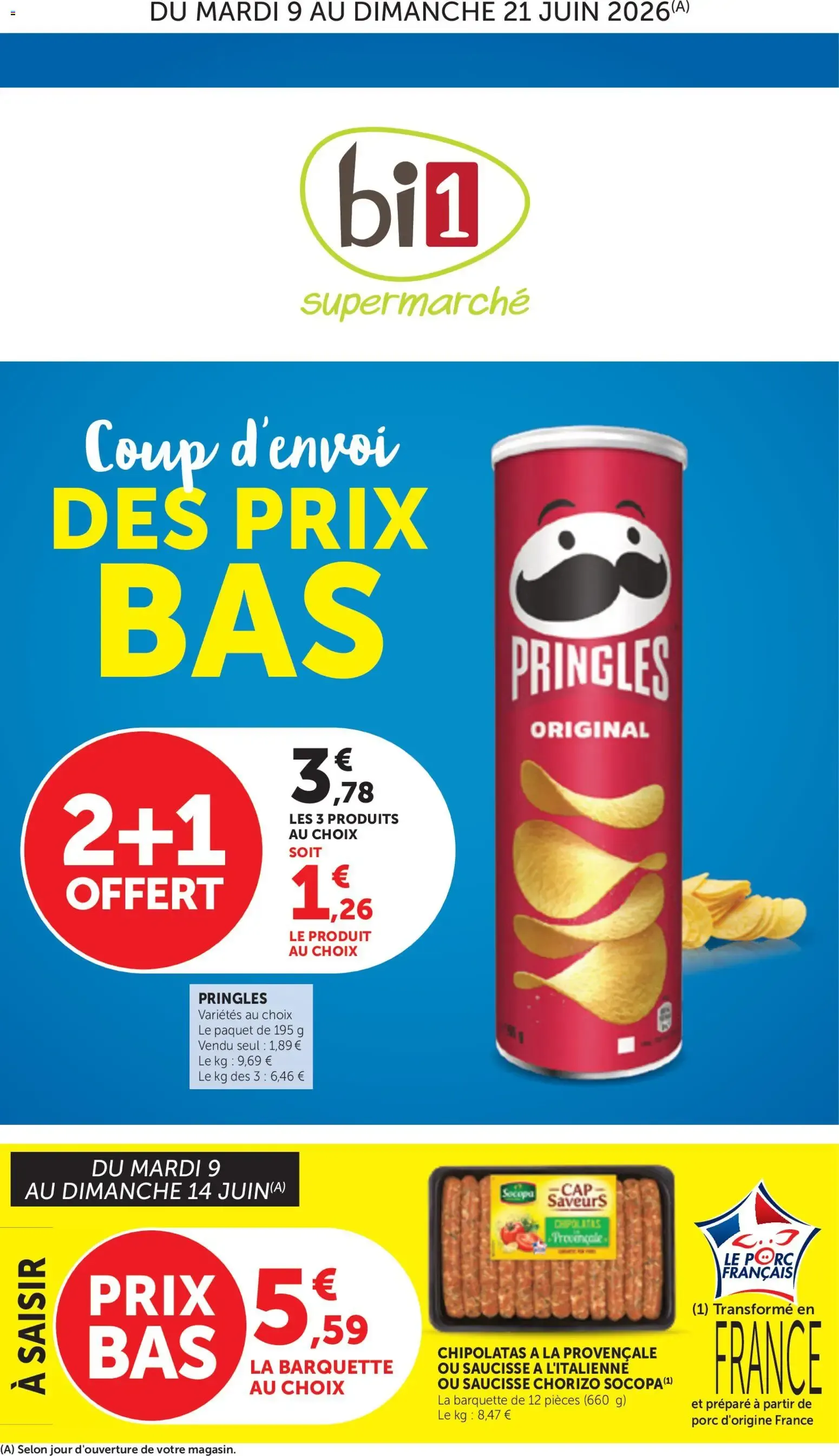 bi1 Catalogue à partir du 09/06/2026 - promo en ligne du 9 juin au 21 juin 2026 - Catalogue page 1