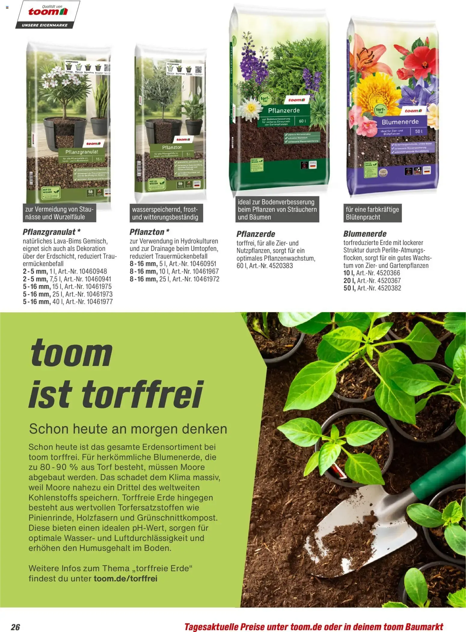Toom Baumarkt Gewächshäuser & Anzucht 2026 (ab 01.01.2026) zum Blättern von 1. Januar bis 31. Dezember 2026 - Prospekt seite 26