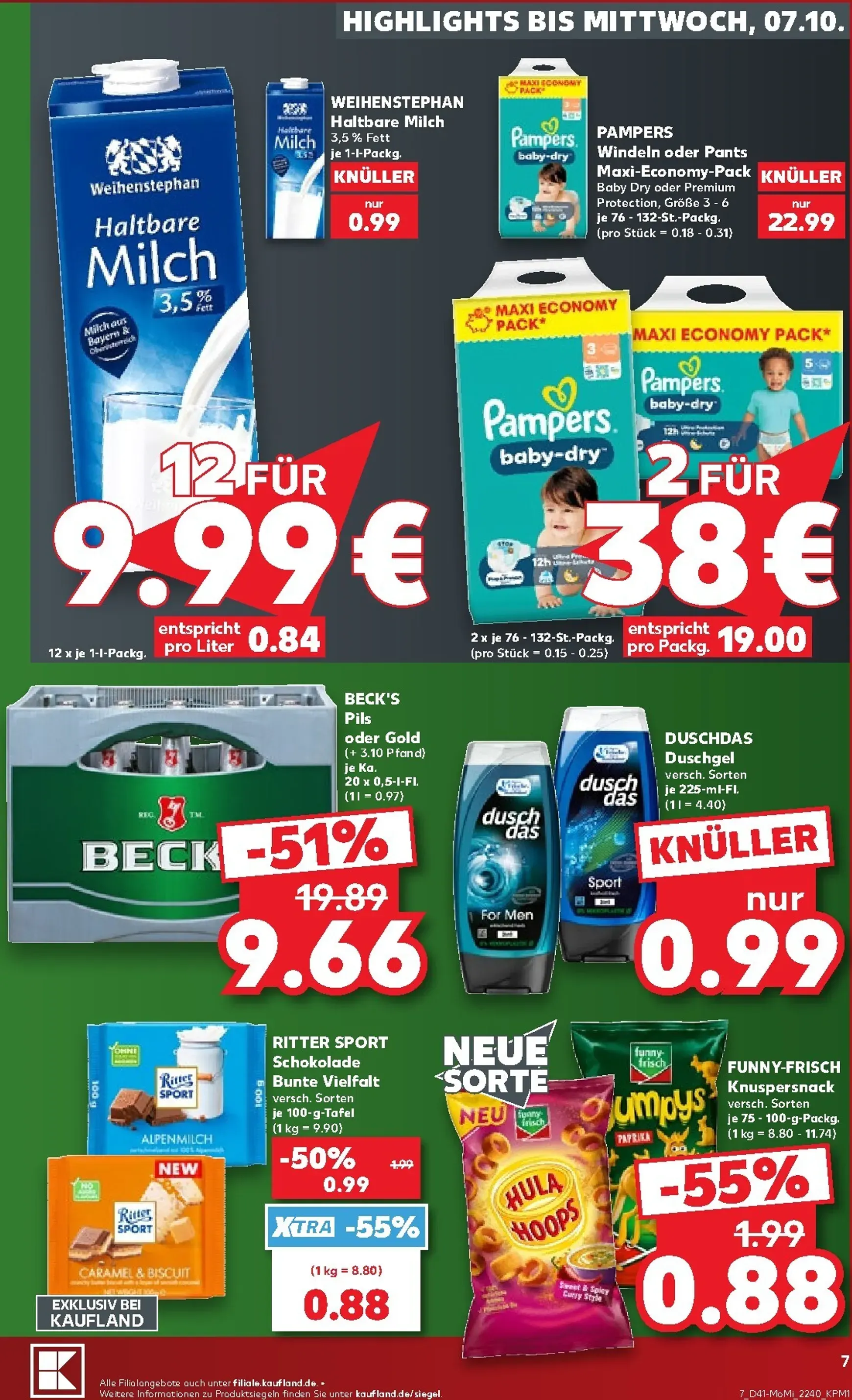 Kaufland Německo - Richtig Sparen Zum Wochenstart Prospekt nächste Woche – von Montag 05.10.2026 bis Mittwoch 07.10.2026 von 5. Oktober bis 7. Oktober 2026 - Prospekt seite 7