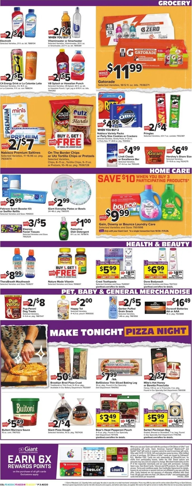 Weekly ad Current Giant leaflet valid from Friday 10/30/2026 to Thursday 11/05/2026 from October 30 to November 5 2026 - Page 6
