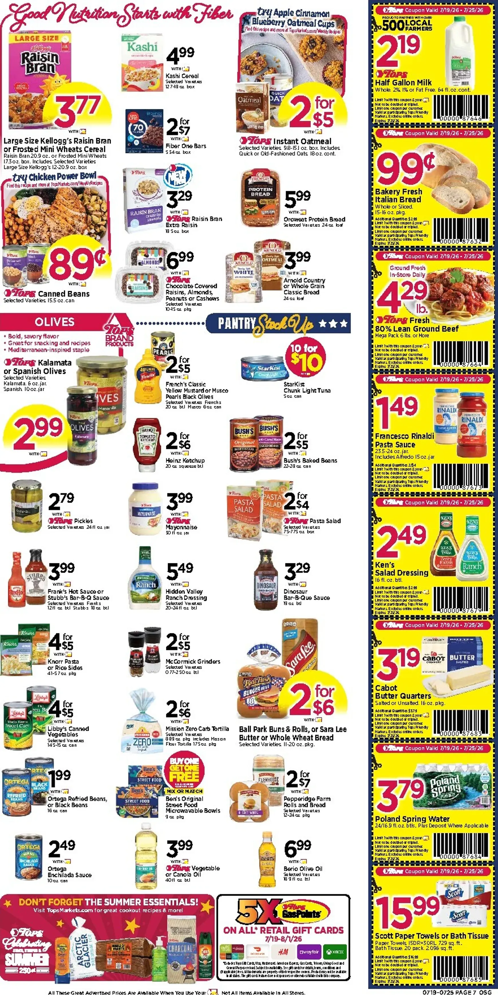 Weekly ad Current Tops Markets leaflet valid from Sunday 07/19/2026 to Saturday 07/25/2026 from July 19 to July 25 2026 - Page 7